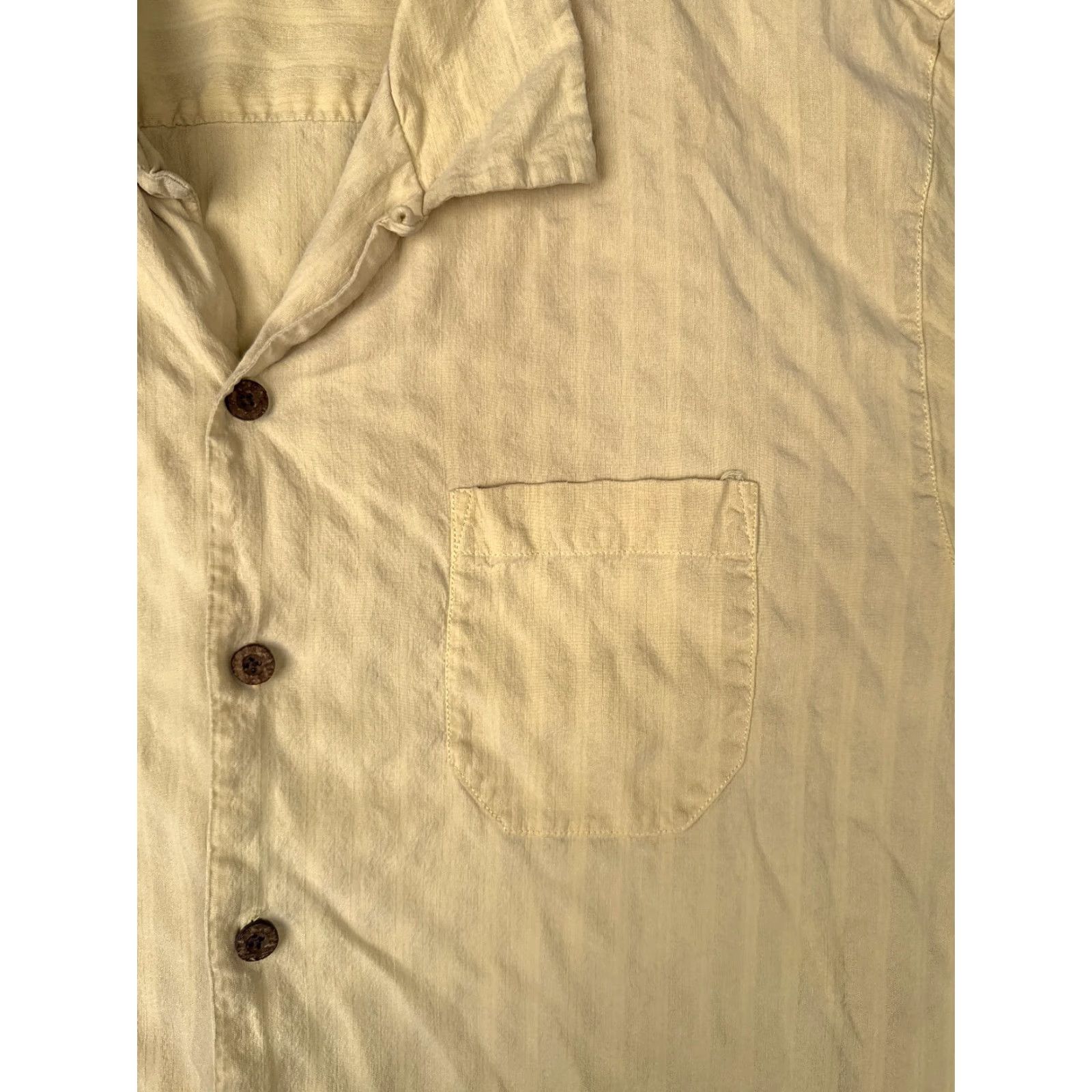 Tommy Bahama Tommy Bahama Shirt Men Extra Large Ywllow Stripe Button Up Silk Hawaiian READ Size US XL / EU 56 / 4 - 6 Thumbnail