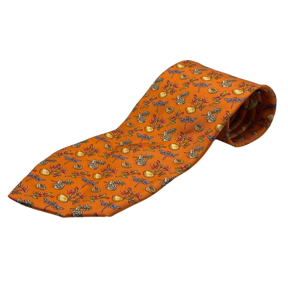 Salvatore Ferragamo Salvatore Ferragamo Silk Tie,Orange, Made in Italy, Like New Size ONE SIZE - 1 Thumbnail