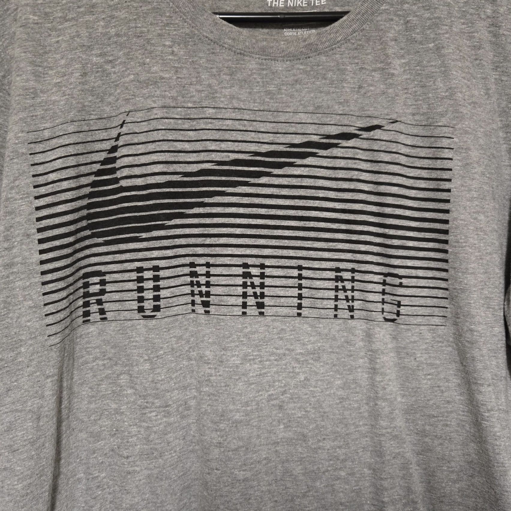 Nike Nike Running T-Shirt Mens XL Gray Black Shirt Size US XL / EU 56 / 4 - 6 Thumbnail