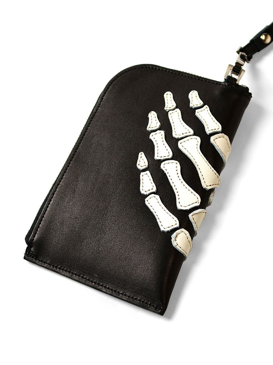 Kapital Kapital Leather THUMBS UP BONE HAND ZIP Neck BAG Size ONE SIZE - 4 Thumbnail