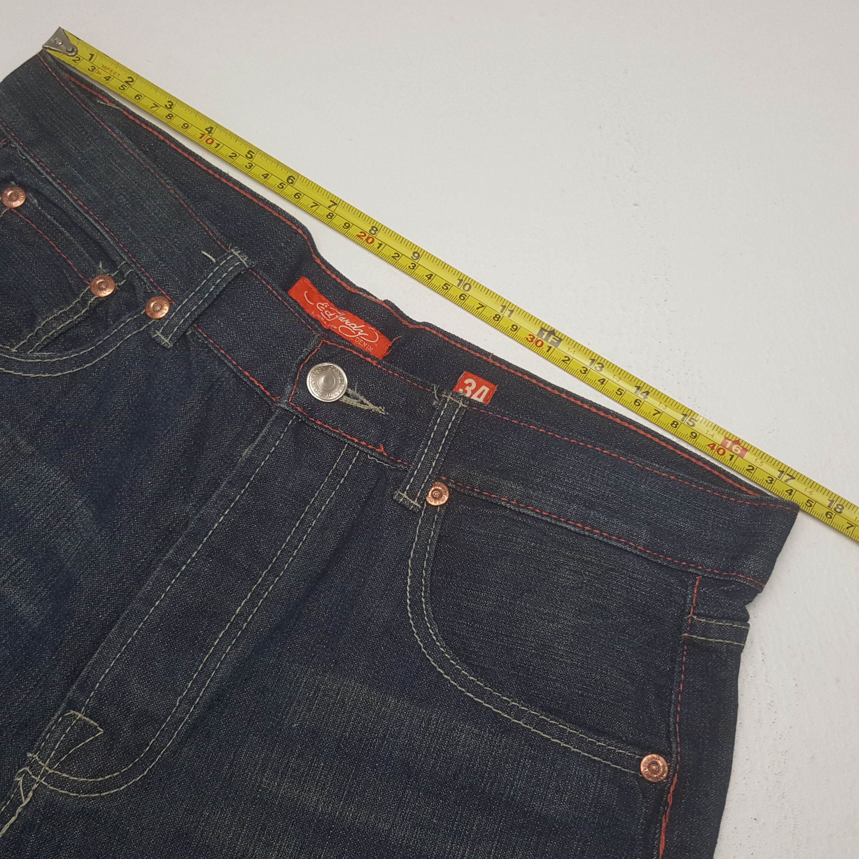 Ed Hardy Vintage Ed Hardy Denim Jeans Size US 35 - 9 Thumbnail