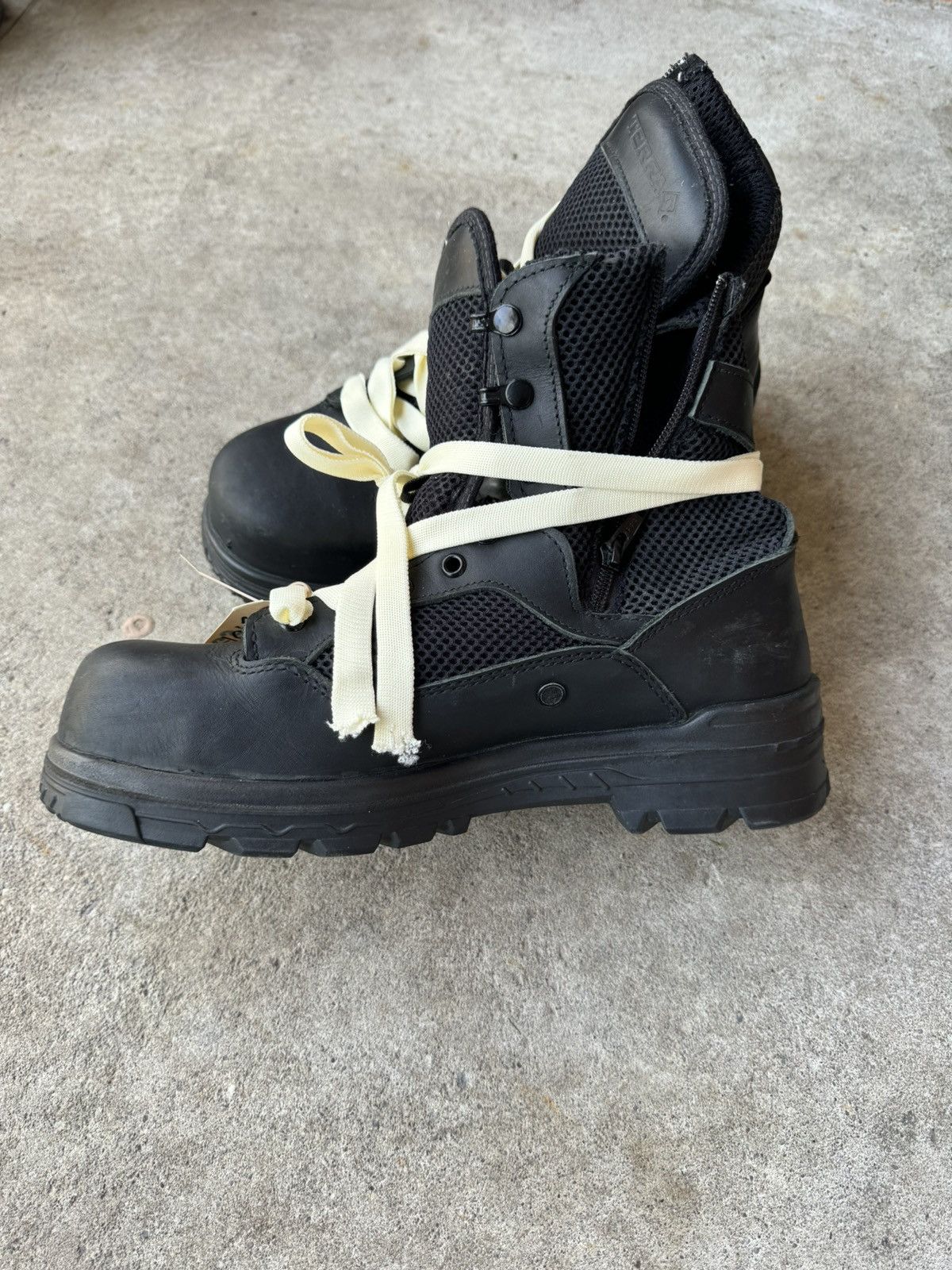 Vintage Black Vintage Military Combat Zip Ankle Boots Size US 11 / EU 44 - 10 Thumbnail