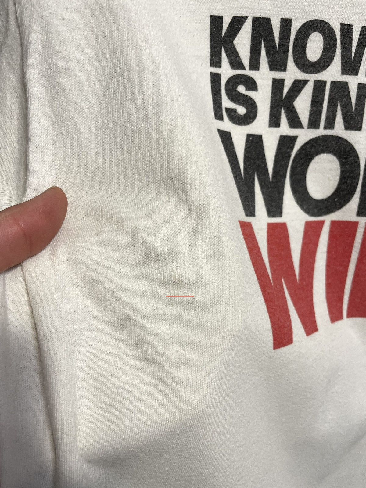 Stussy Vintage Y2K Stussy Knowledge Is King T-Shirt Size M White Size US M / EU 48-50 / 2 - 11 Thumbnail
