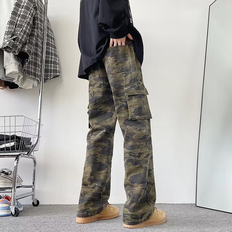 Japanese Brand × Jean Retro camouflage straight leg wide leg jeans Size US 32 / EU 48 - 2 Thumbnail
