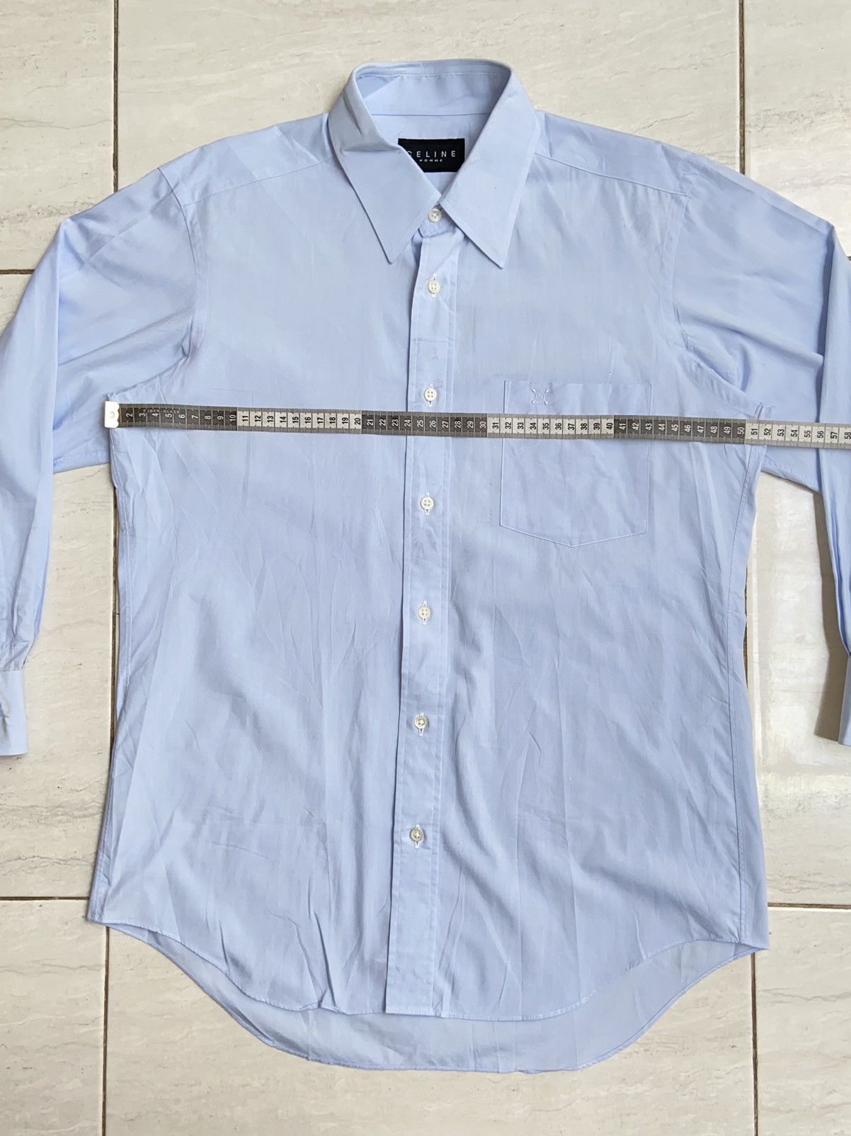 Celine CELINE HOMME Blue Shirt Size US S / EU 44-46 / 1 - 3 Thumbnail