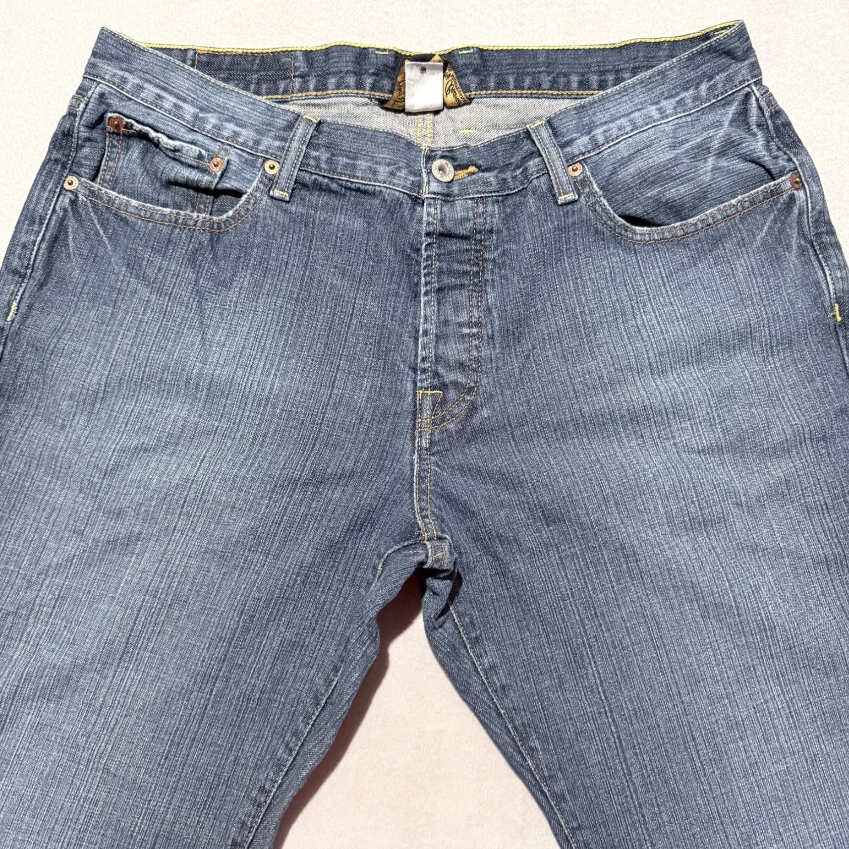 Lucky Brand Lucky Brand Jeans Men Blue Slim Boot Leg Mid-Rise Zip Fly 36 - Denim, 5-Pocket, Distressed, Regular Size Size US 36 / EU 52 - 3 Thumbnail