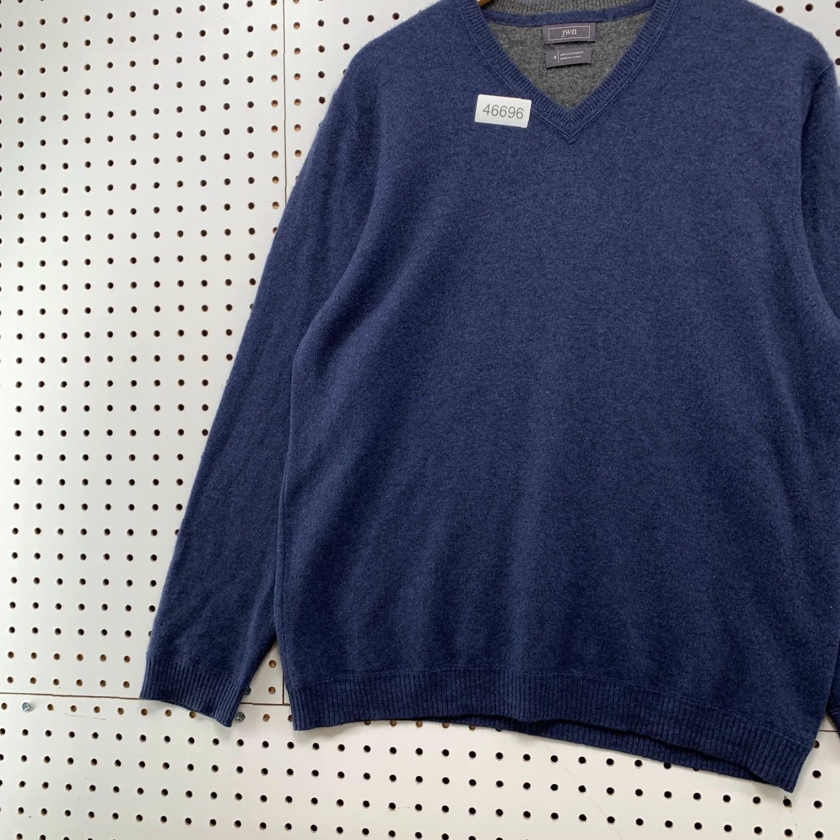 Vintage JWN Sweater Mens Large Blue V-Neck 100% Cashmere Long Sleeve Business Work Size US L / EU 52-54 / 3 - 5 Thumbnail