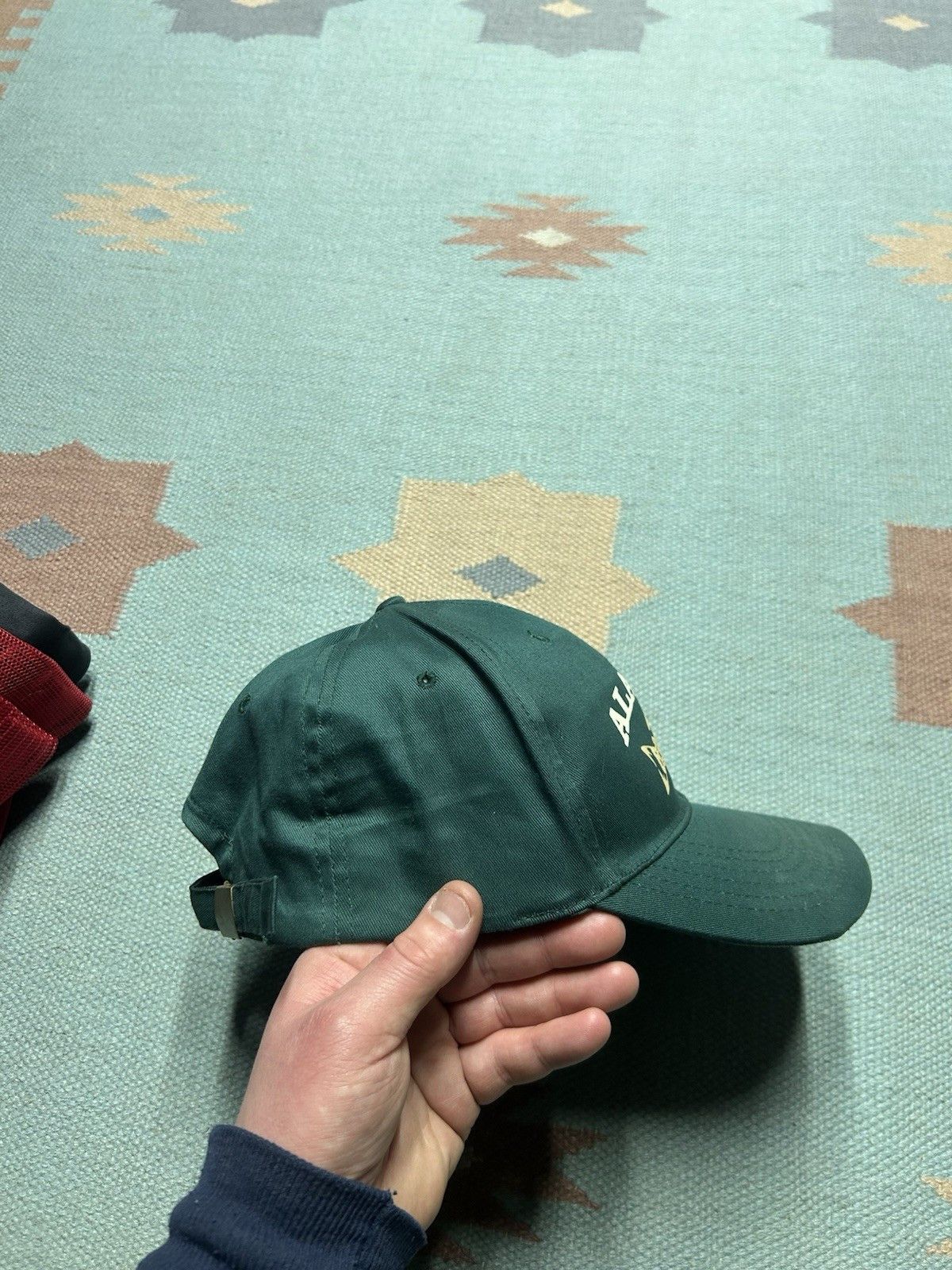 Vintage Vtg strapback hat Alaska fish native graphic forest green Size ONE SIZE - 8 Thumbnail