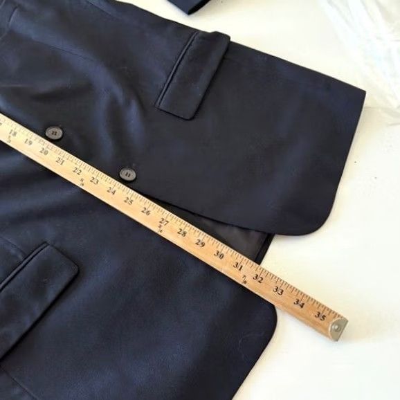 Brooks Brothers Brooks Brothers BrooksEase Solid Black 3 Button Blazer Suit Jacket Mens 41R Wool Size 42R - 7 Thumbnail