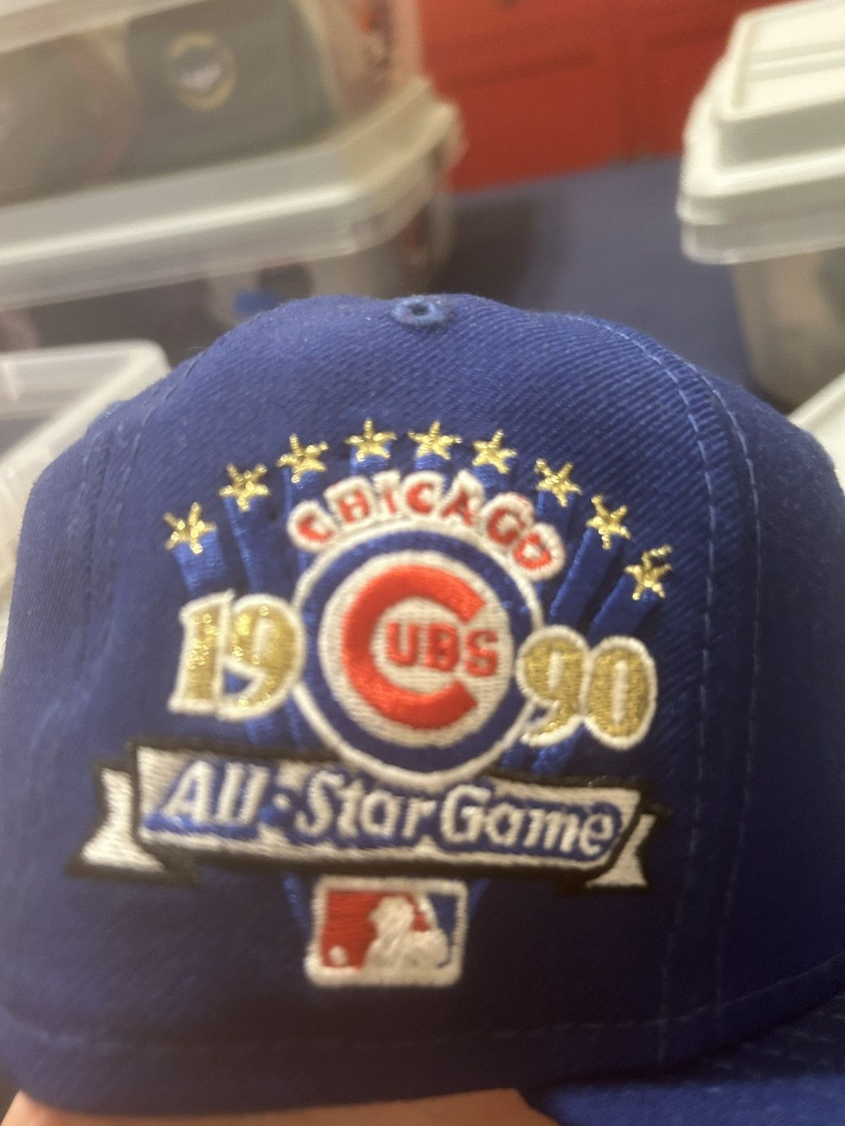 New Era Blue Chicago Cubs New Era Fitted Hat Size 7 Size ONE SIZE - 2 Thumbnail