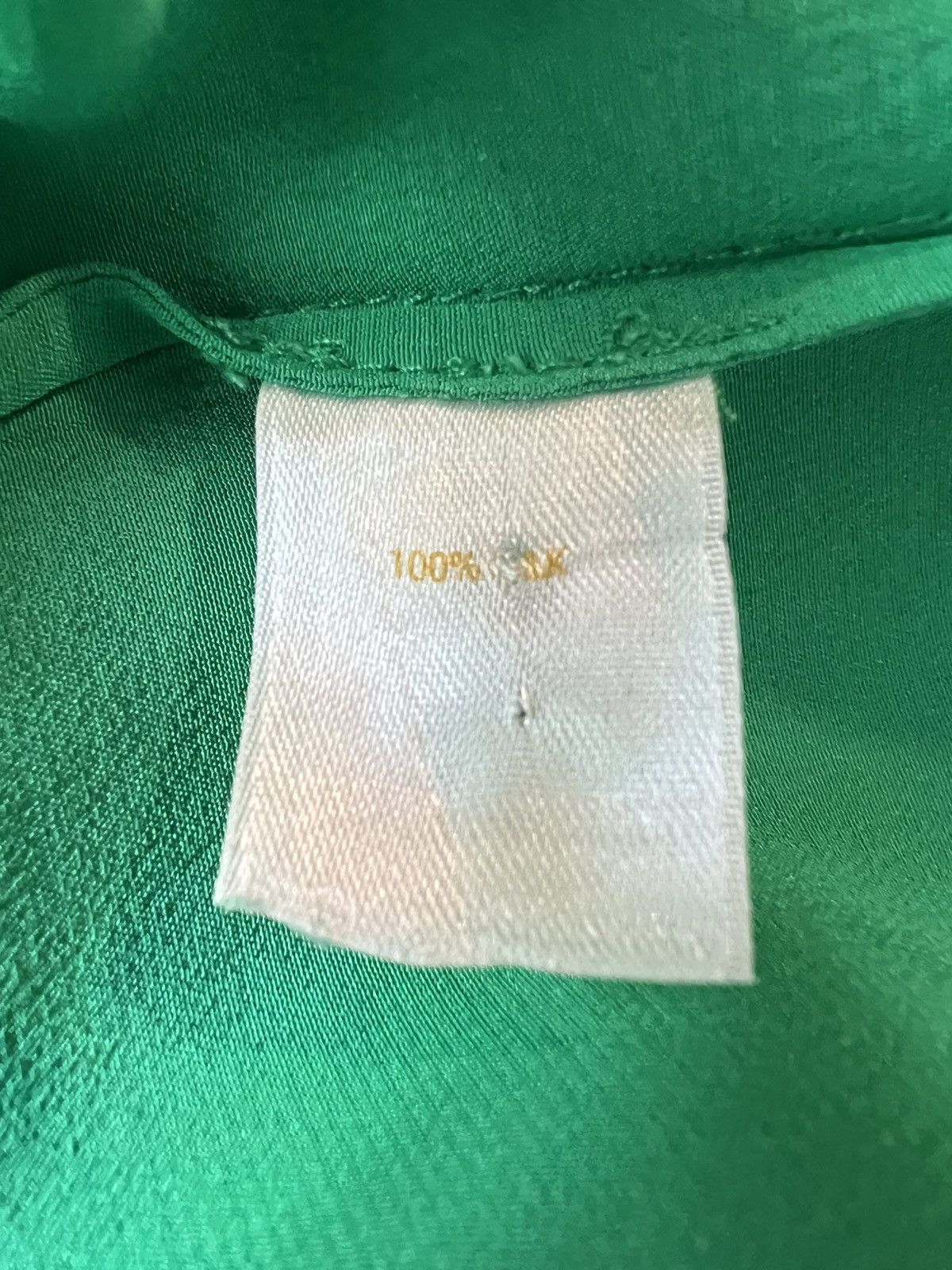 Kate Spade Kate Spade New York 100% Silk Green Blouse | Size L Size L / US 10 / IT 46 - 4 Thumbnail