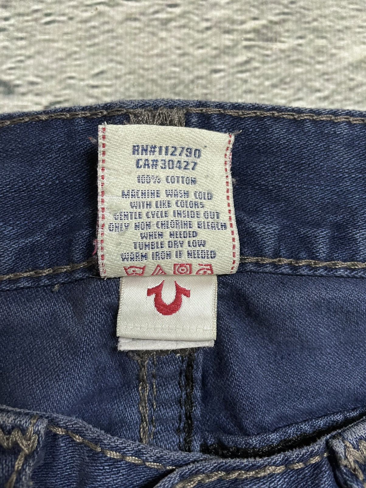 True Religion True Religion Billy blue jeans Black thick stitching Y2K Size US 34 / EU 50 - 6 Thumbnail