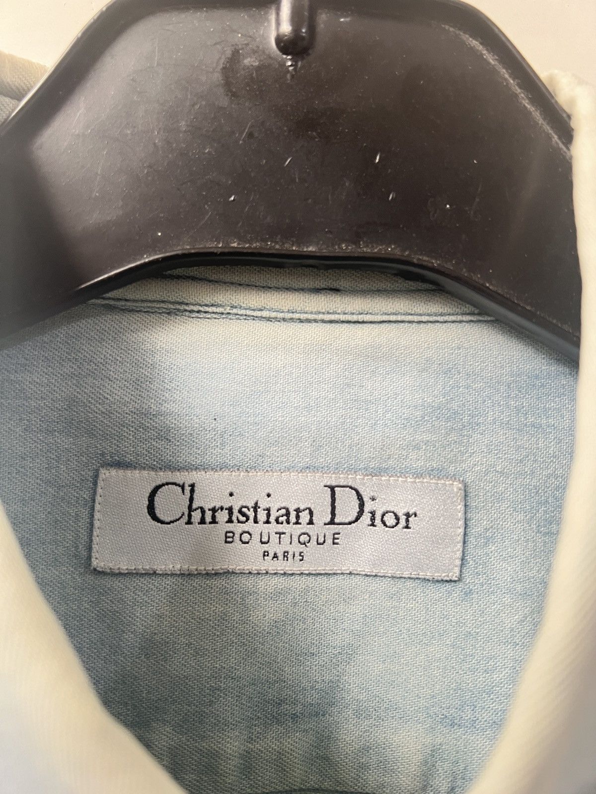 Christian Dior Monsieur Christian Dior Boutique Paris Hedi Slimane Denim Shirt Size US L / EU 52-54 / 3 - 5 Thumbnail