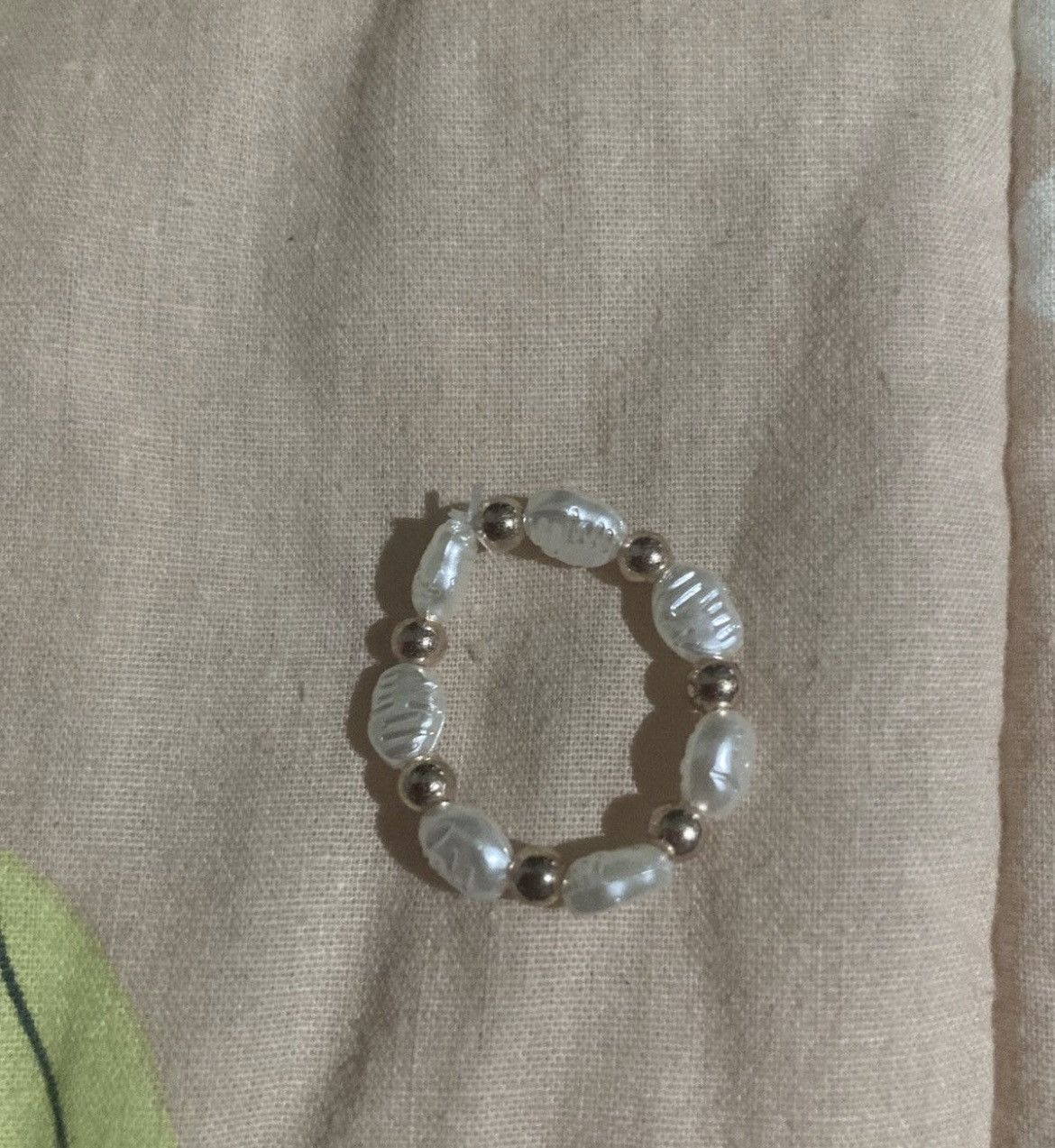Other Faux pearl beaded ring Size ONE SIZE - 2 Thumbnail