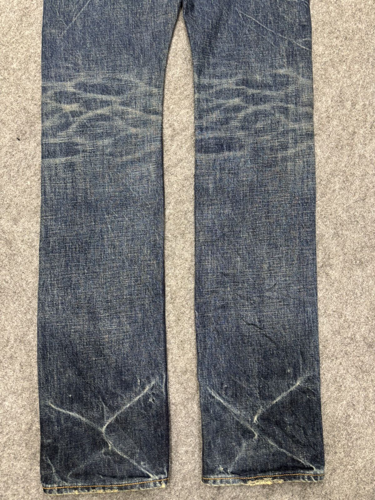 Japanese Brand 💥90s Denim Character💥DDRD Skinny Blue Wash Denim F640 Size US 33 - 22 Thumbnail