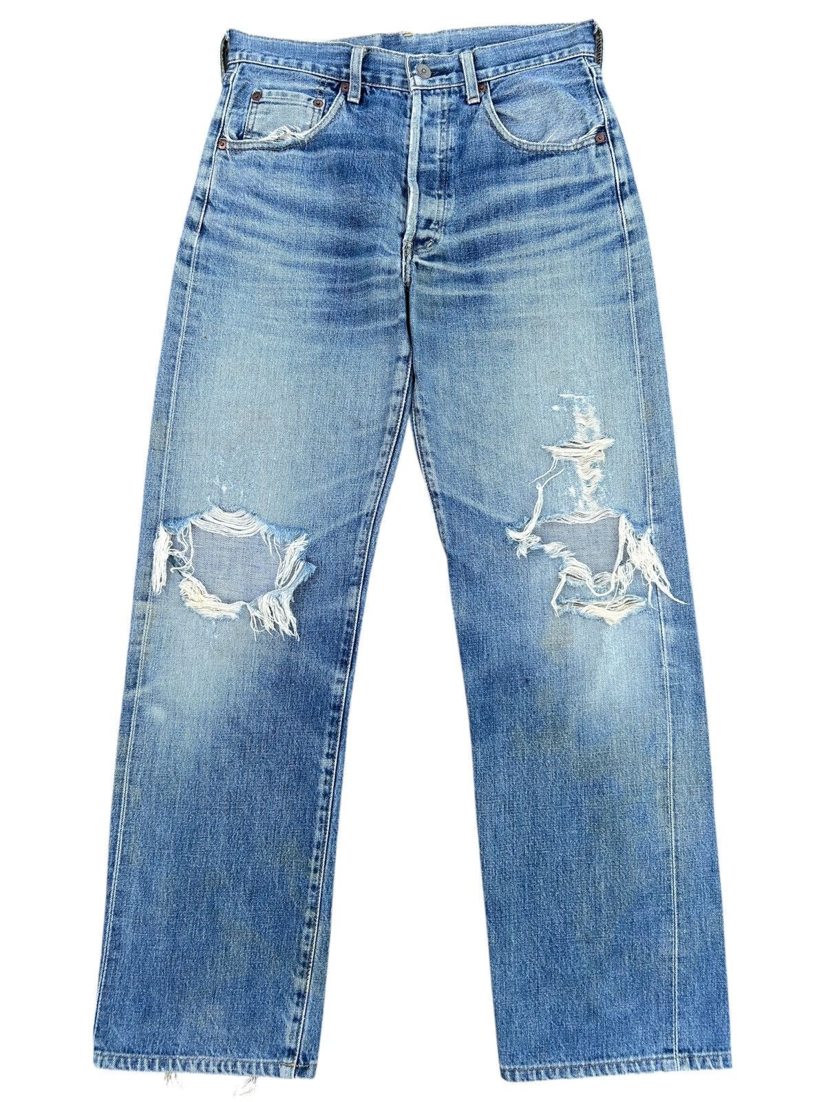 Kapital Vintage Levis Big E Selvedge Distressed Denim Jeans Size US 31 - 1 Thumbnail