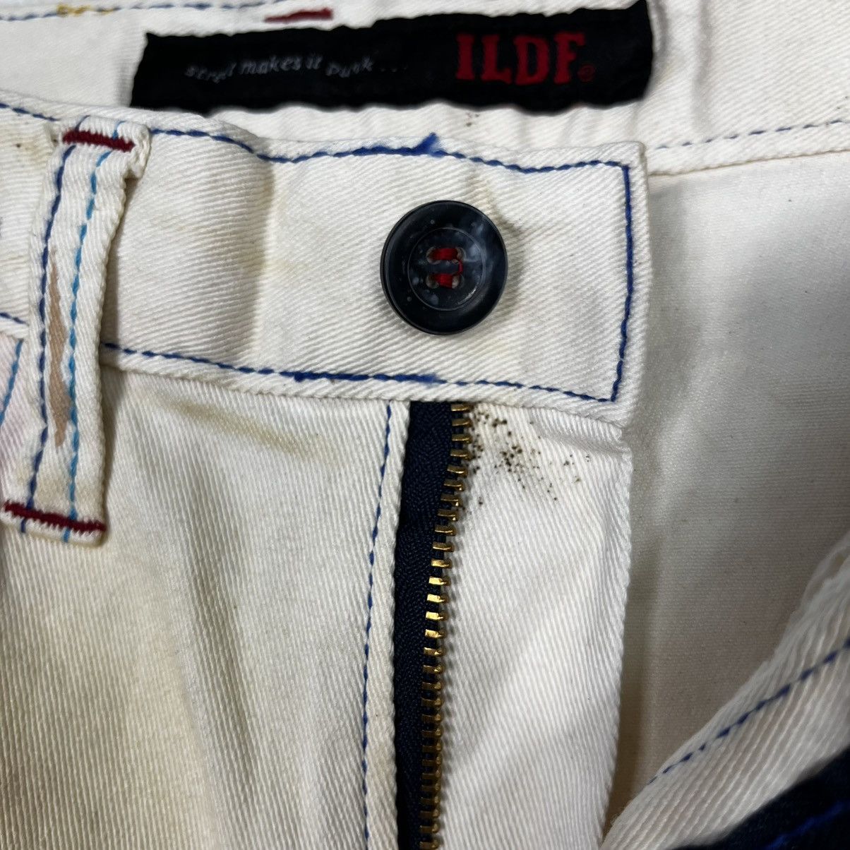Seditionaries Vintage ILDE Distressed Motive Short Denim Jeans Size 28" / US 6 / IT 42 - 16 Thumbnail