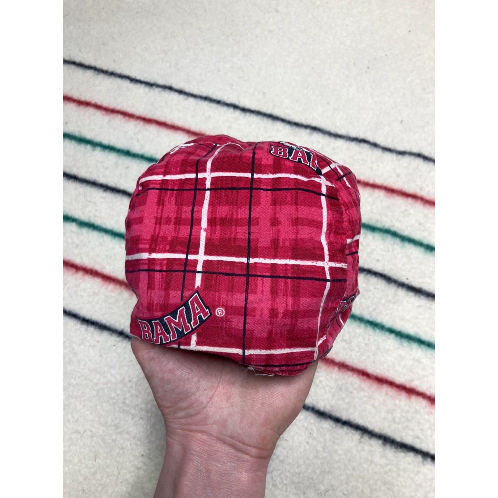 Vintage VINTAGE Handmade Alabama Roll Tide 80s cycling cap Hat One Size Red Men's Bill 1980s Style Party? Size US 35 - 5 Thumbnail