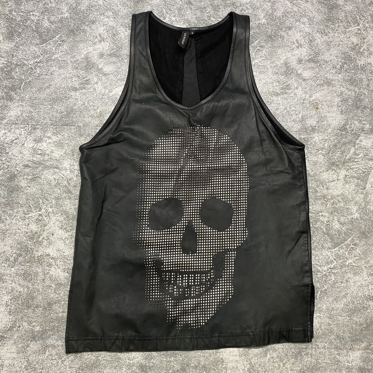 SKINGRAFT Skingraft Skull Leather Armless ~ punk grunge style Size US L / EU 52-54 / 3 - 1 Thumbnail