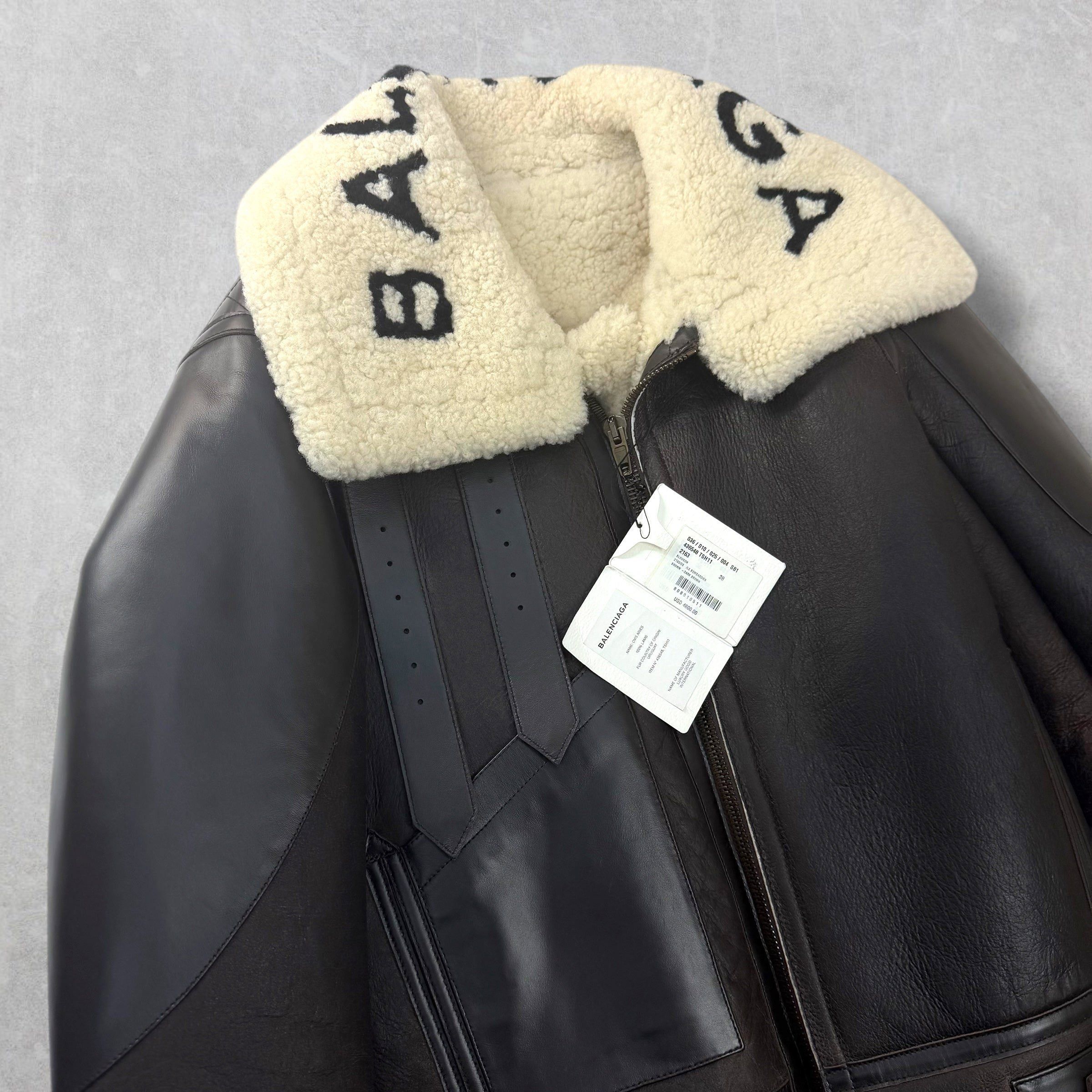 Balenciaga Balenciaga "Le Bombardier" Oversized Shearling Jacket 36 (M) Size US M / EU 48-50 / 2 - 3 Thumbnail
