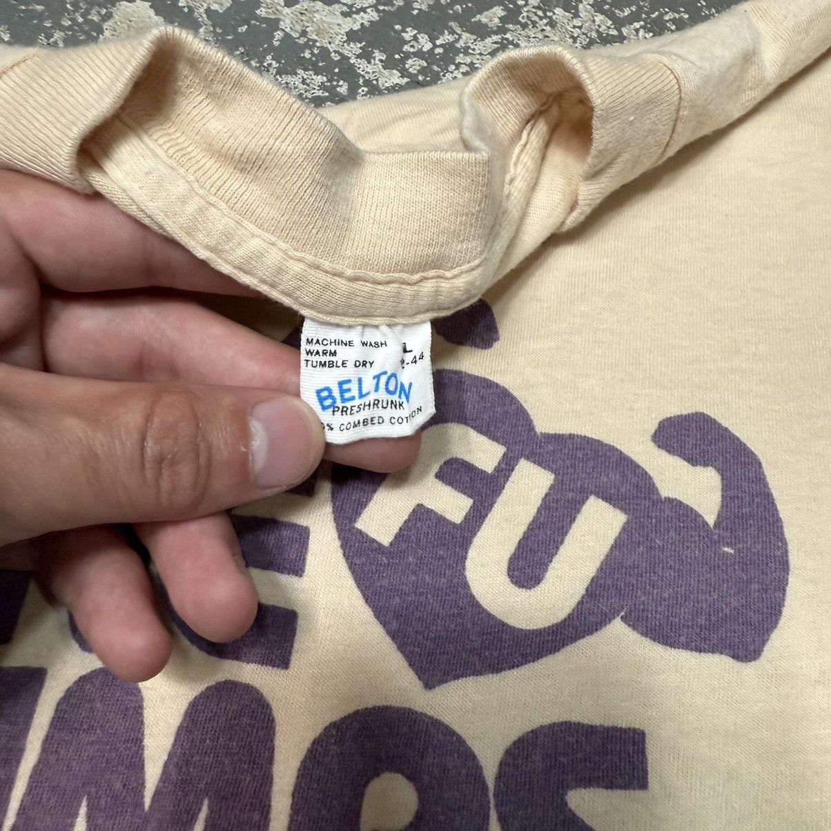 Other True Vintage My Heart Pumps Purple FU Funny 70s Tshirt Size US L / EU 52-54 / 3 - 4 Thumbnail