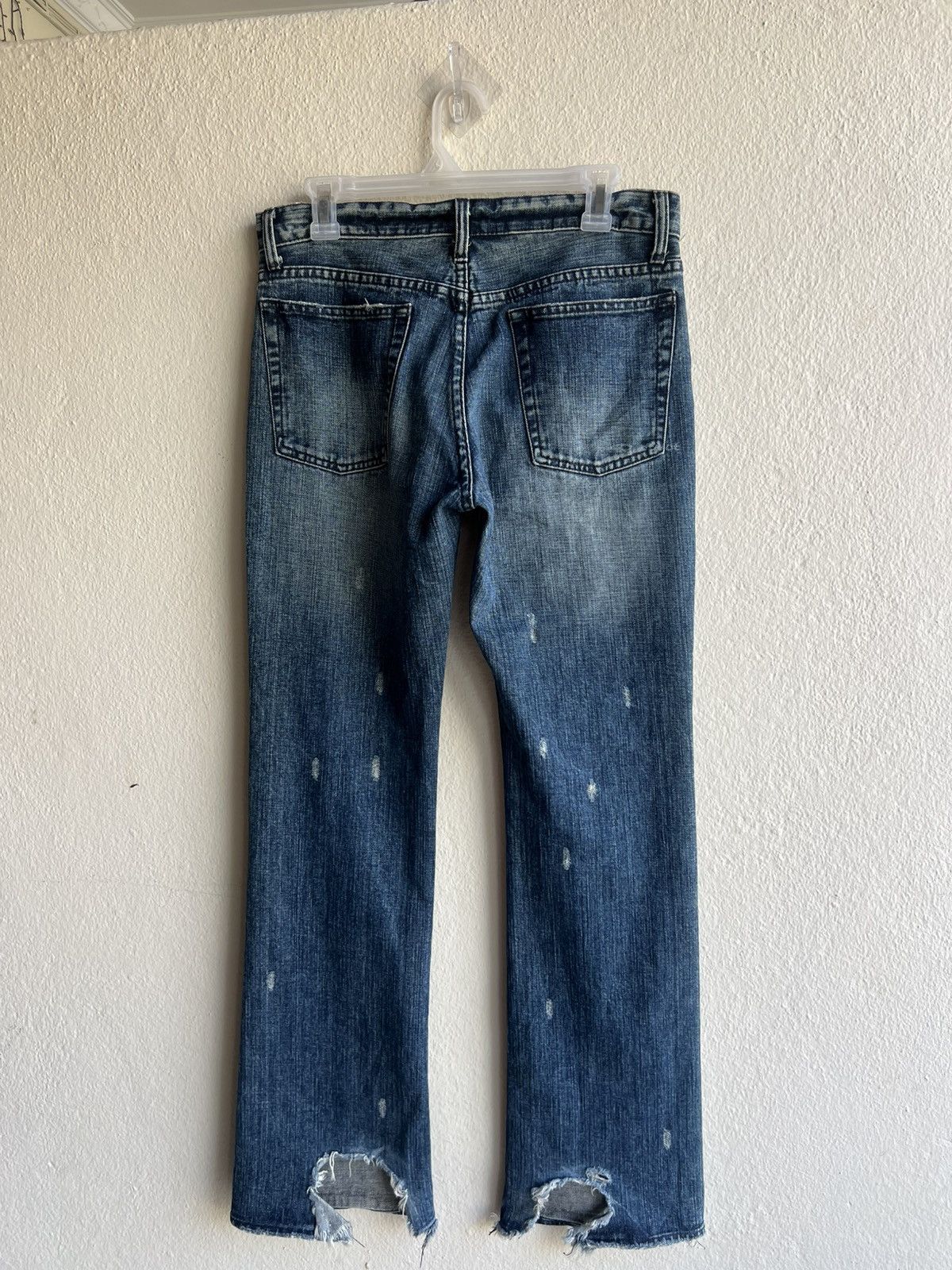 Vintage ABX. Japan Ripped Distressed Denim Studded Bootcut Jeans Size US 30 / EU 46 - 25 Thumbnail