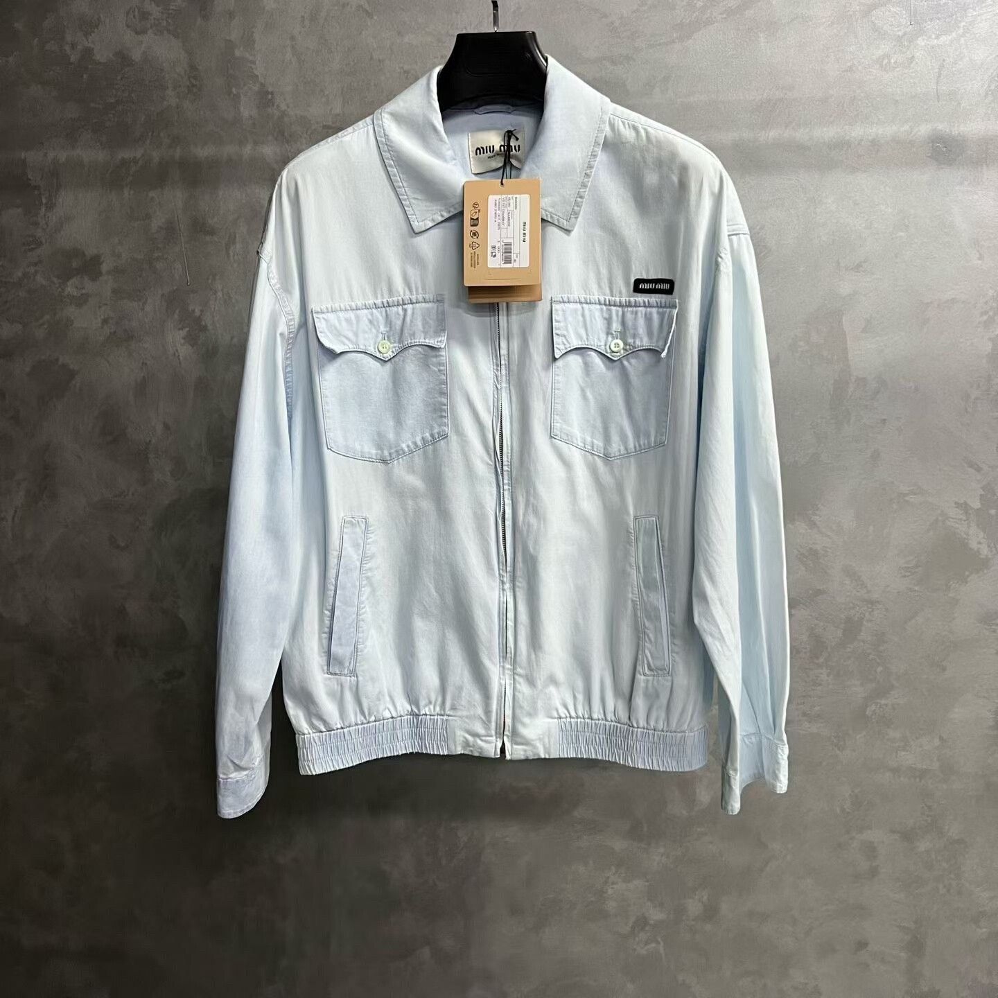 Miu Miu Miu Miu Retro Oversized Blue Jacket us_2 Women Size XS / US 0-2 / IT 36-38 - 1 Thumbnail