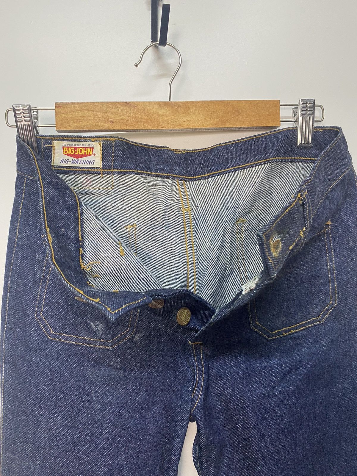 Big John × Japanese Brand Vintage Big John Denim Jeans Button Fly Flare Bootcut Pants Size 28" / US 6 / IT 42 - 11 Thumbnail