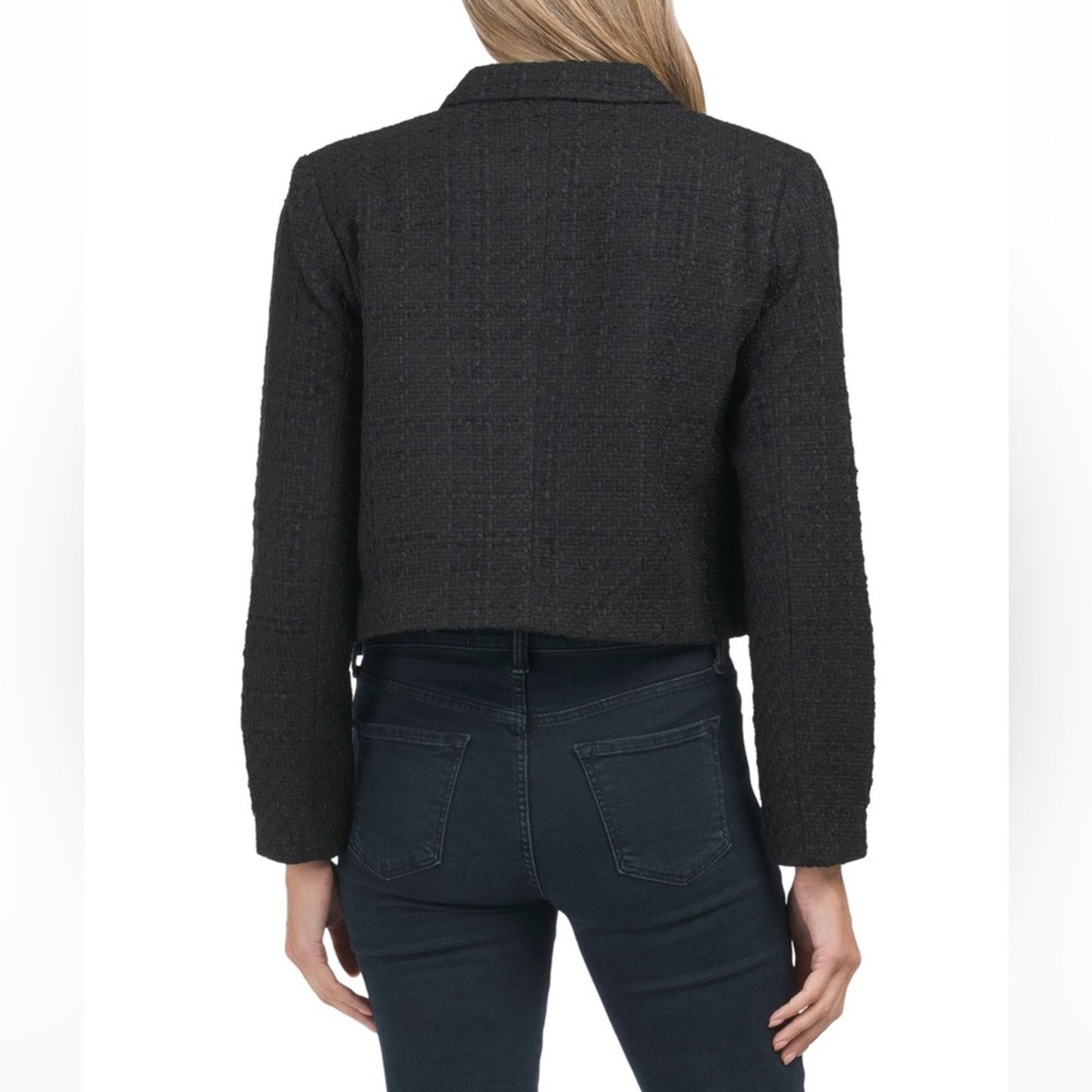Rachel Zoe 🎉LAST PIECE🎉 RACHEL ZOE Solid Boucle Crop Jacket Size M / US 6-8 / IT 42-44 - 2 Thumbnail