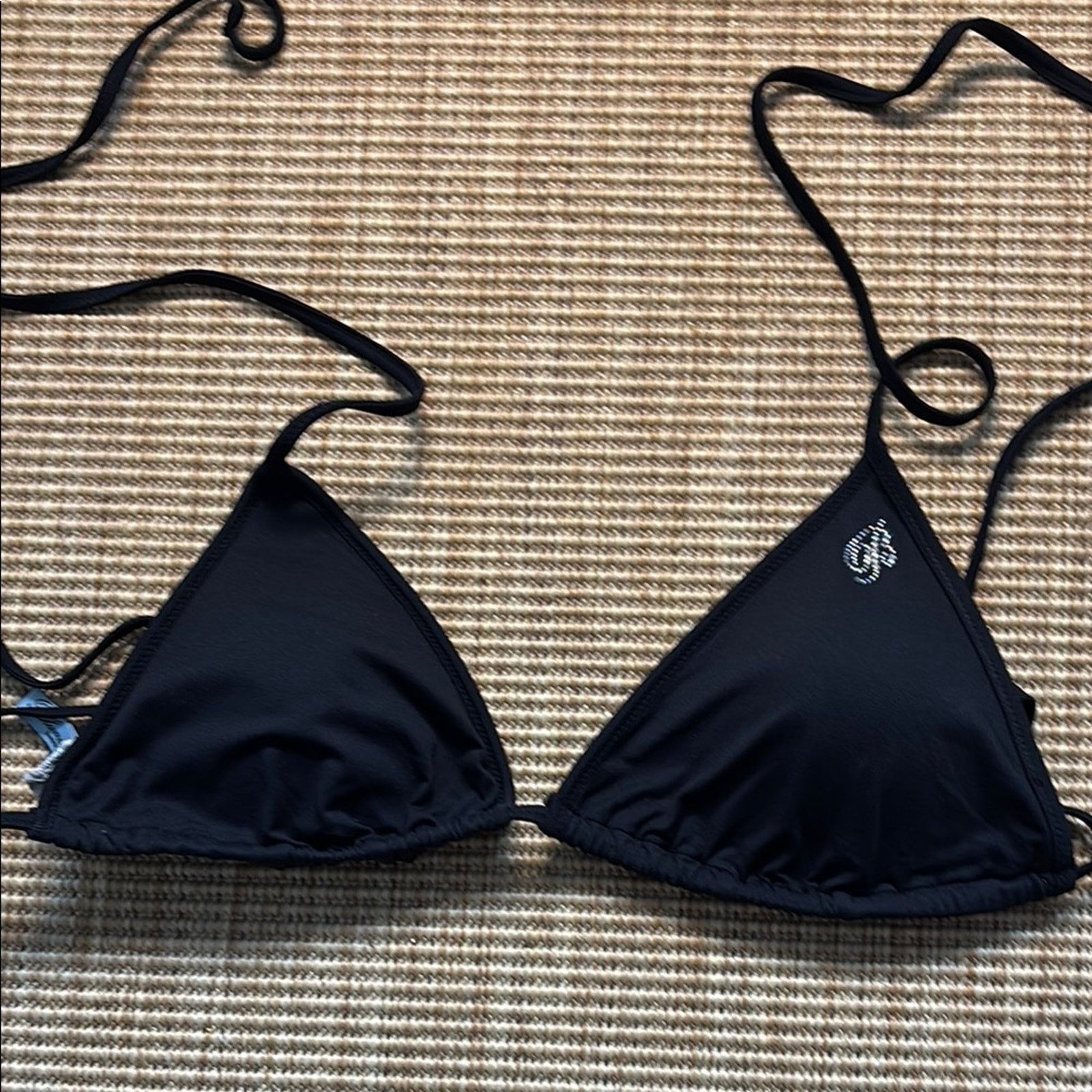 Blumarine NWT Blumarine Black Triangle Bikini Set Swimwear Size L Size ONE SIZE - 3 Thumbnail