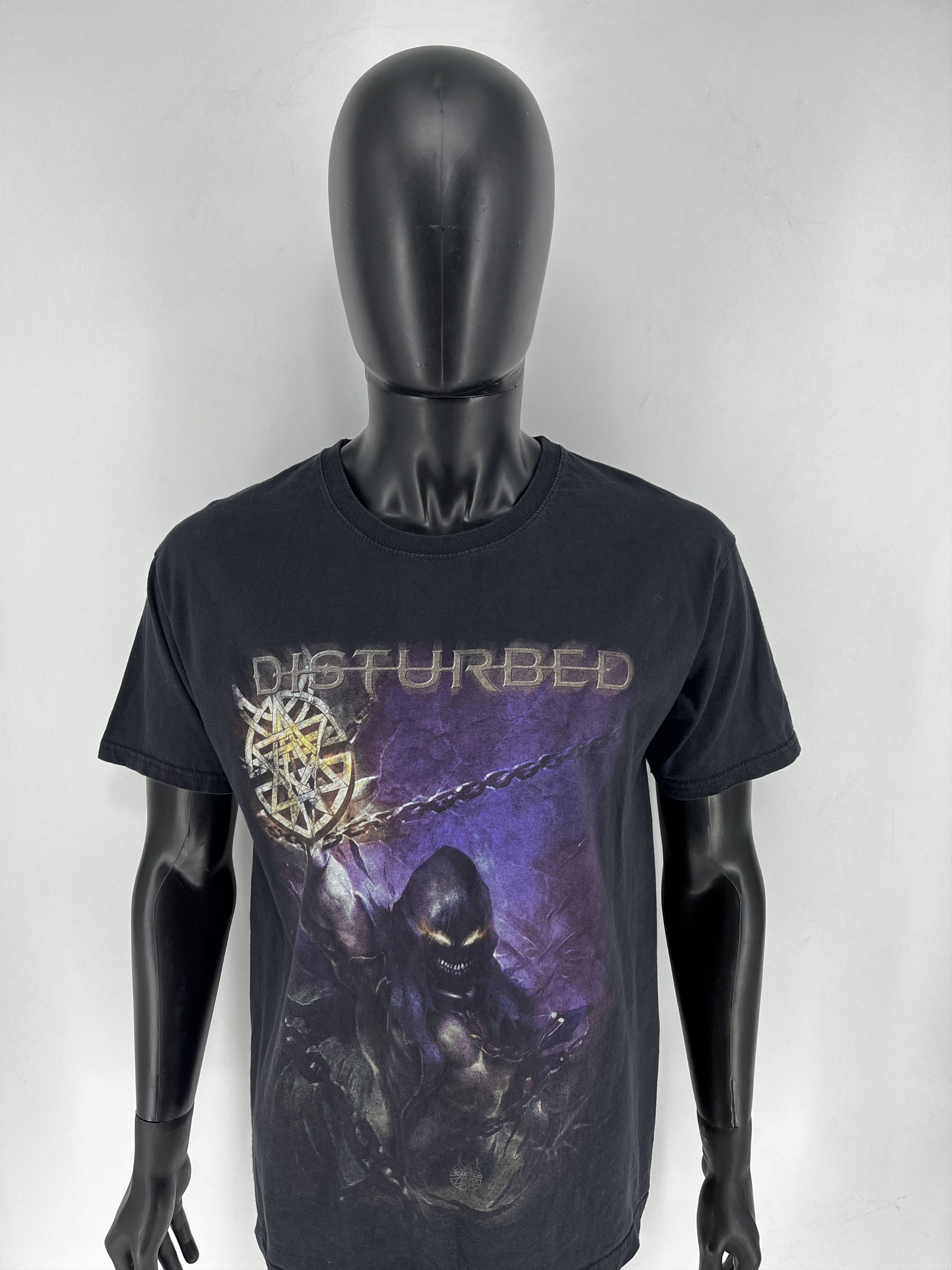 Band Tees Vintage Y2K Disturbed Metal Band Grunge Faded Double Sided Size US L / EU 52-54 / 3 - 5 Thumbnail
