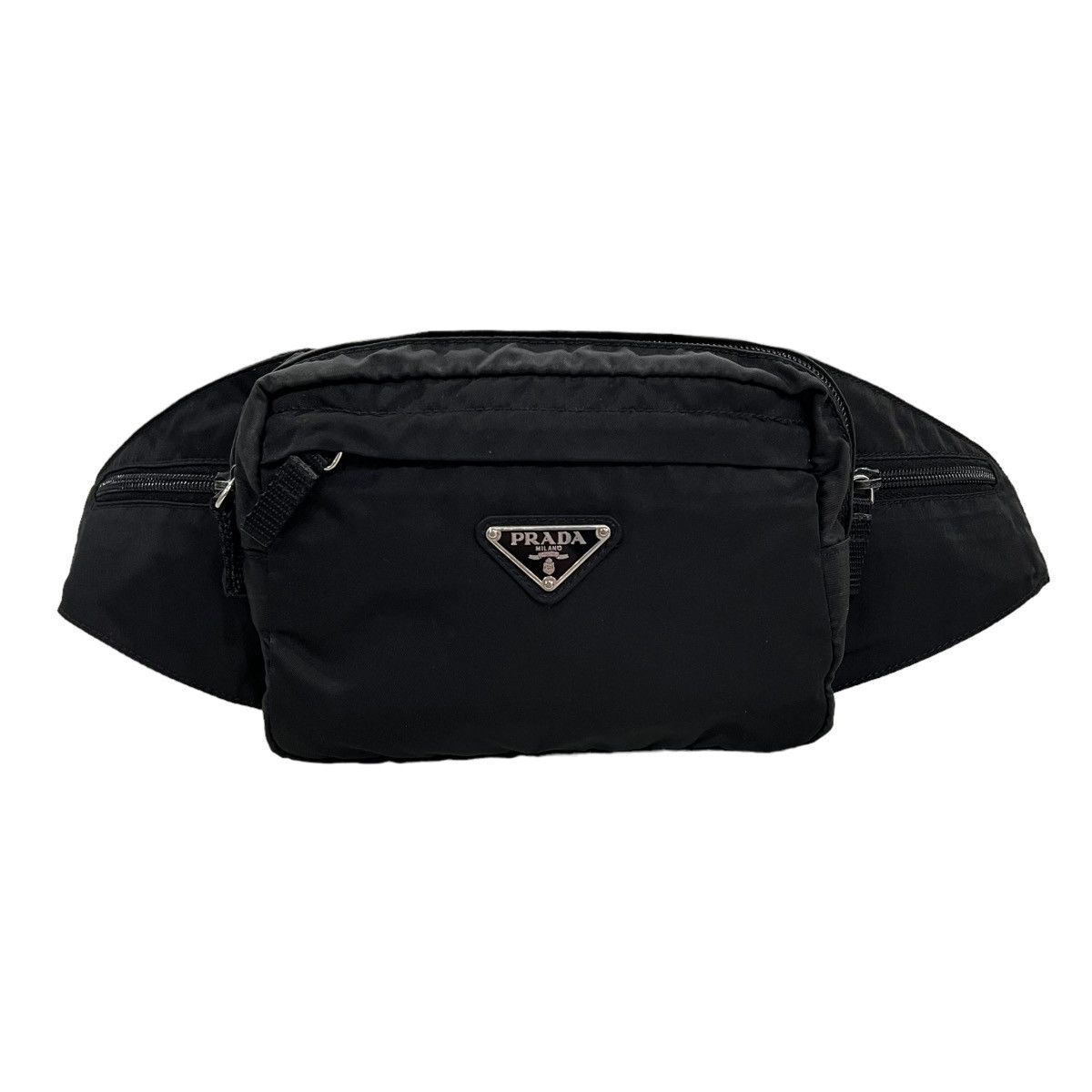 image of Prada Nylon Crossbody Belt Bag in Black, Men's