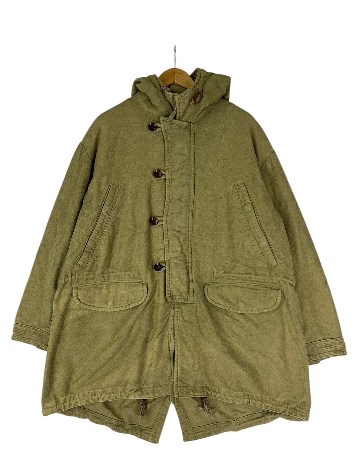 45rpm 🔥 UMI 908 45rpm MOLESKIN HOODED PARKA MADE IN JAPAN Size US L / EU 52-54 / 3 - 9 Thumbnail