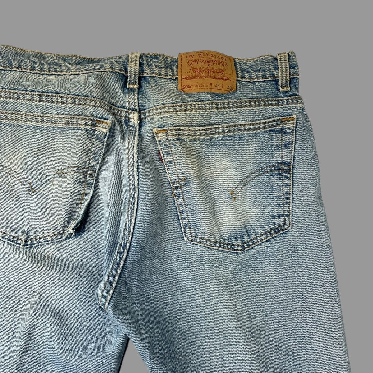 Levi's × Vintage Vintage 90s faded Levi’s 505 denim pants Size US 35 - 3 Thumbnail