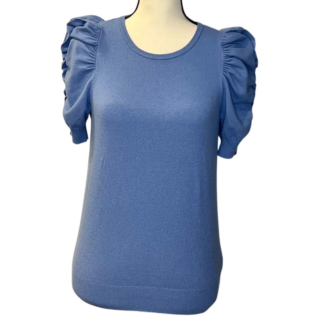 Express Express Women's Blue Ruffle Sleeve Sweater Size M Size M / US 6-8 / IT 42-44 - 1 Thumbnail
