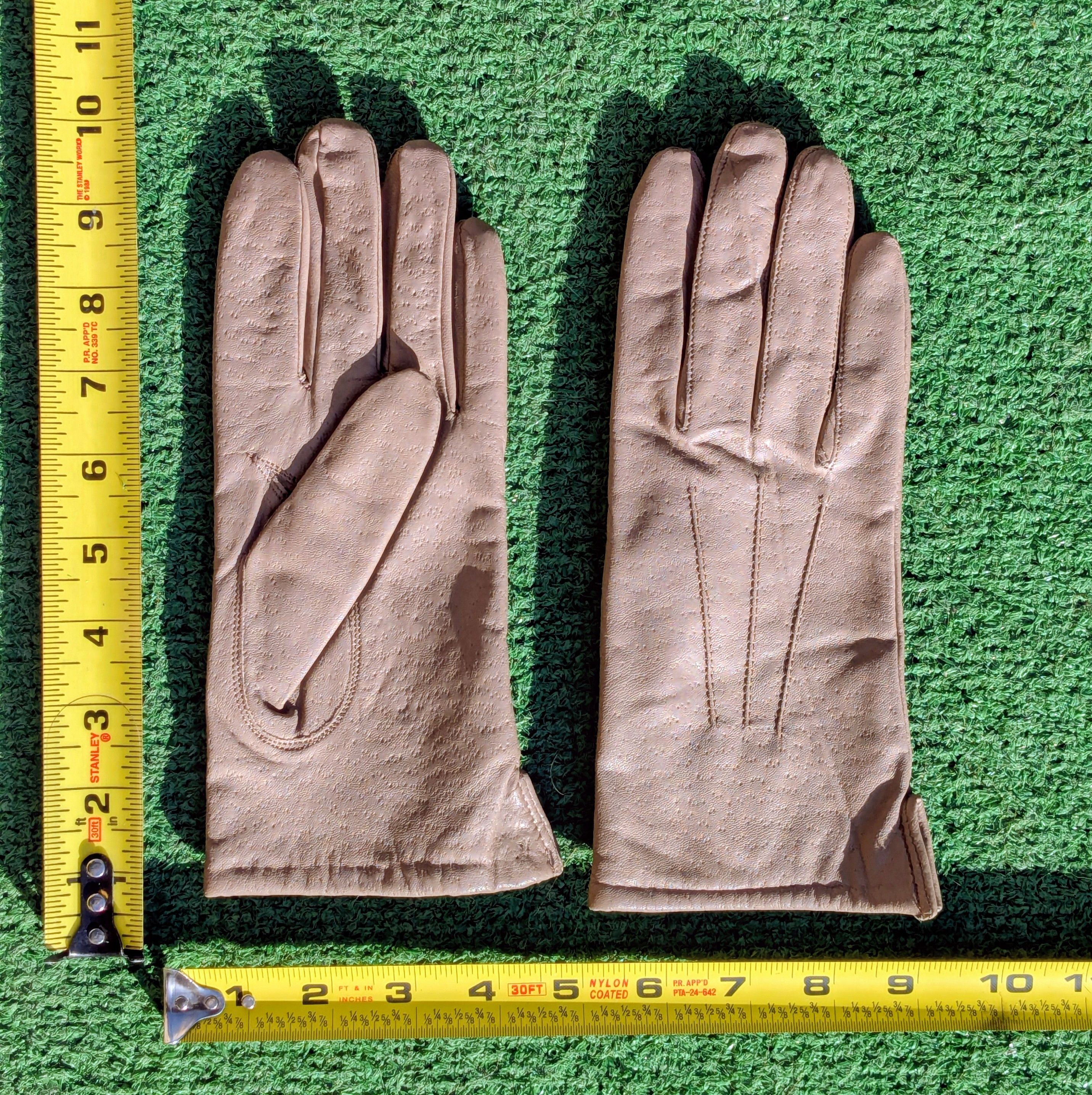 Other Vintage Leather w/Acrylic Lining Petite Large Gloves EUC Size ONE SIZE - 3 Thumbnail