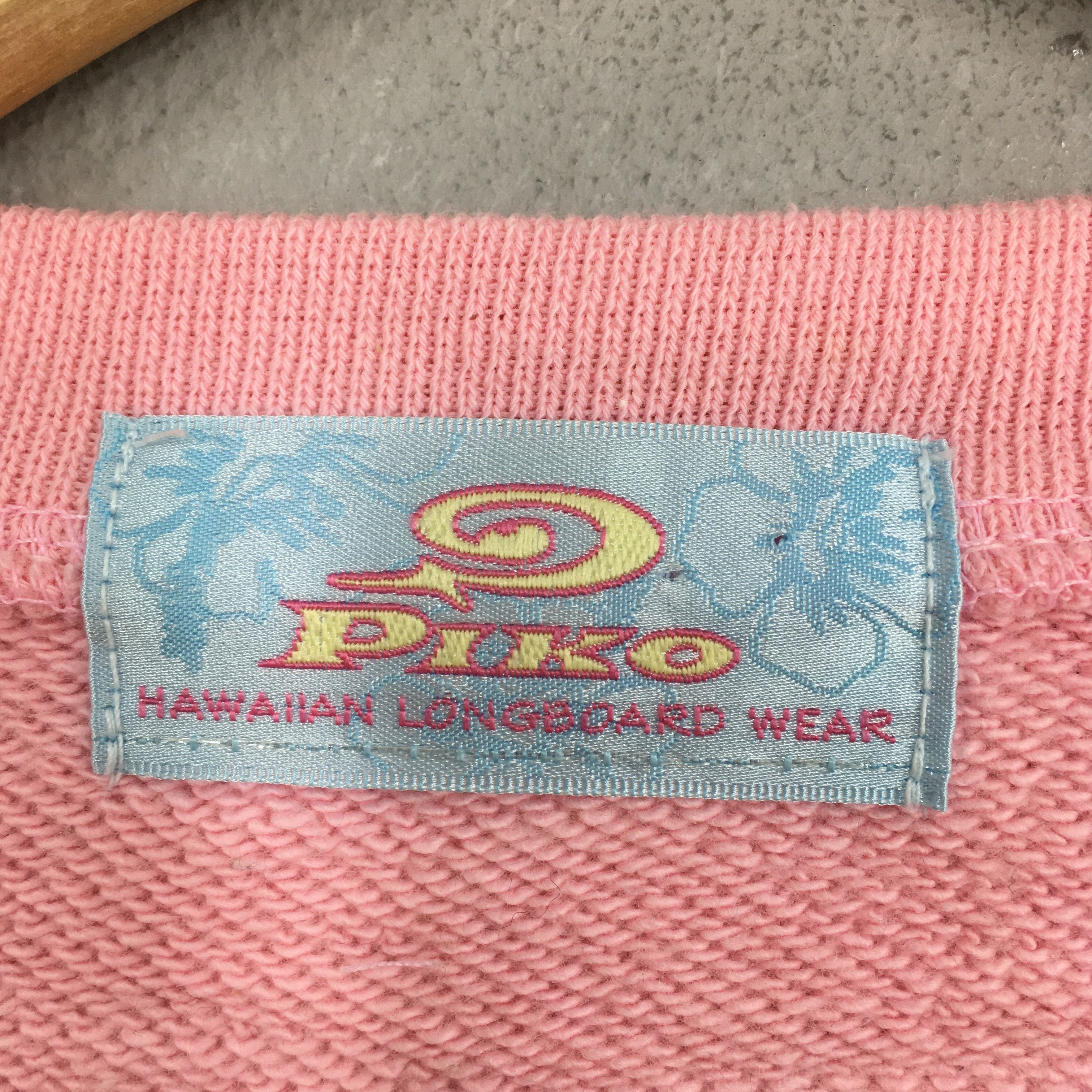 NCAA Vintage Piko Longboard Surfing Pink Sweatshirt Medium Size M / US 6-8 / IT 42-44 - 3 Thumbnail