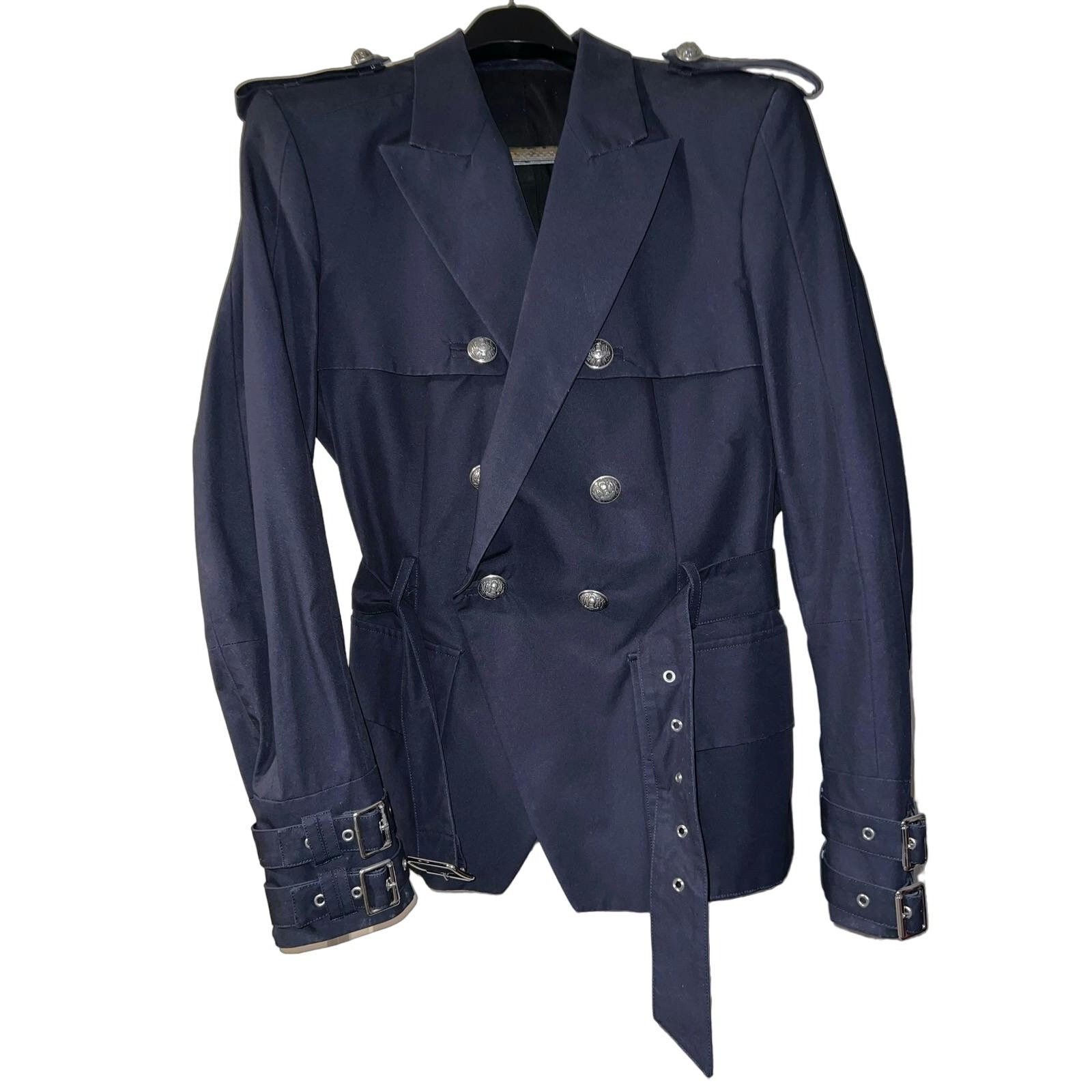 Balmain Balmain Double-Breasted Military Blazer Size 48R - 2 Thumbnail