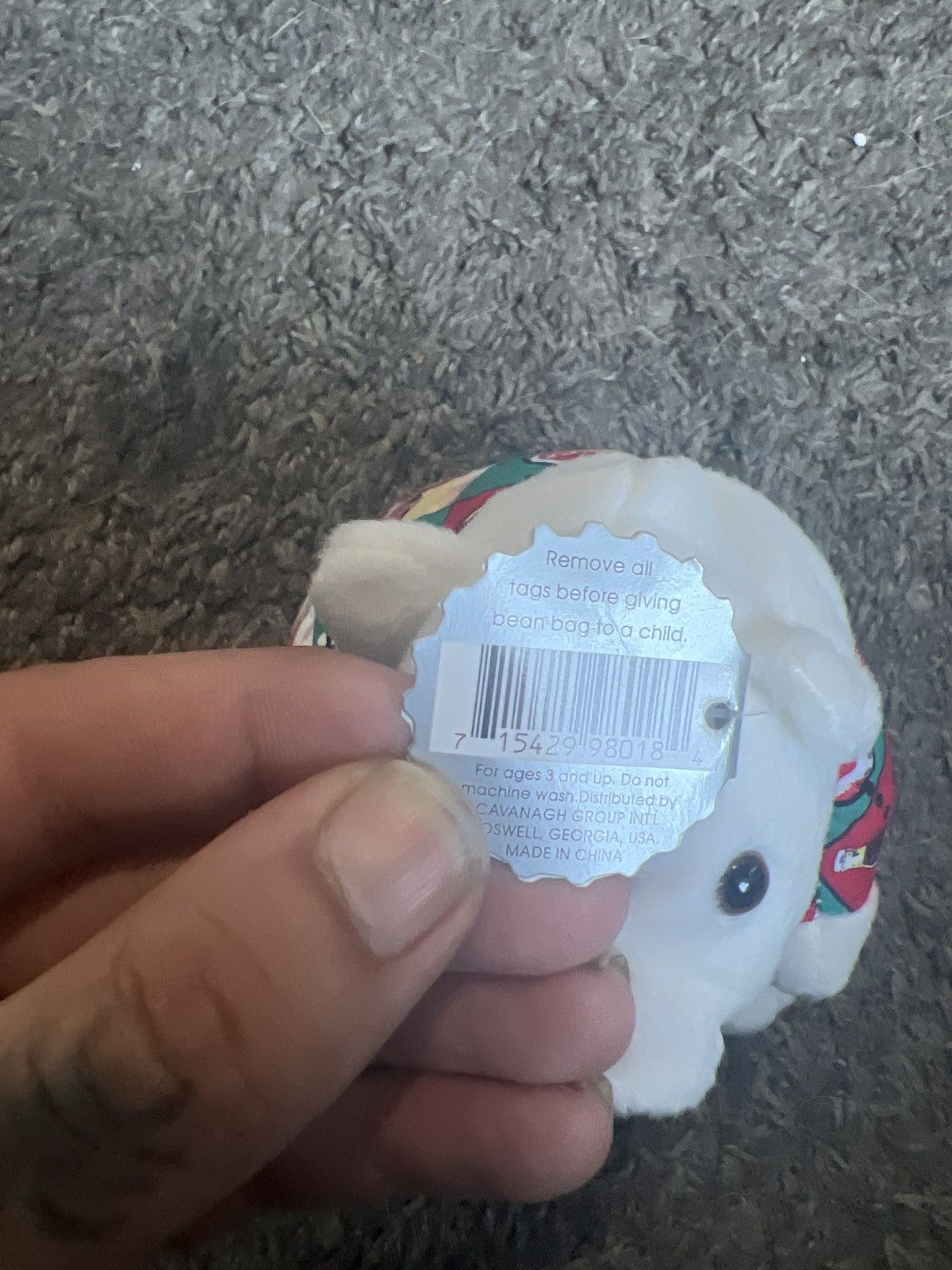 Coca Cola 1997 Coca-Cola Polar Bear In Argyle Shirt Bean Bag Plush Size ONE SIZE - 5 Thumbnail