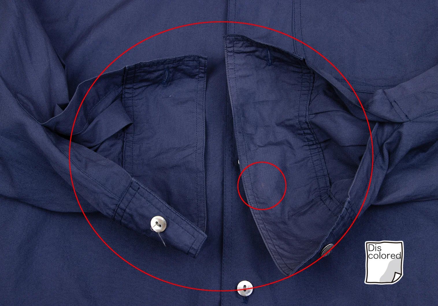 Jean Paul Gaultier Cotton Drawstring Collar Shirt in Navy, Size 46 Size US S / EU 44-46 / 1 - 9 Thumbnail