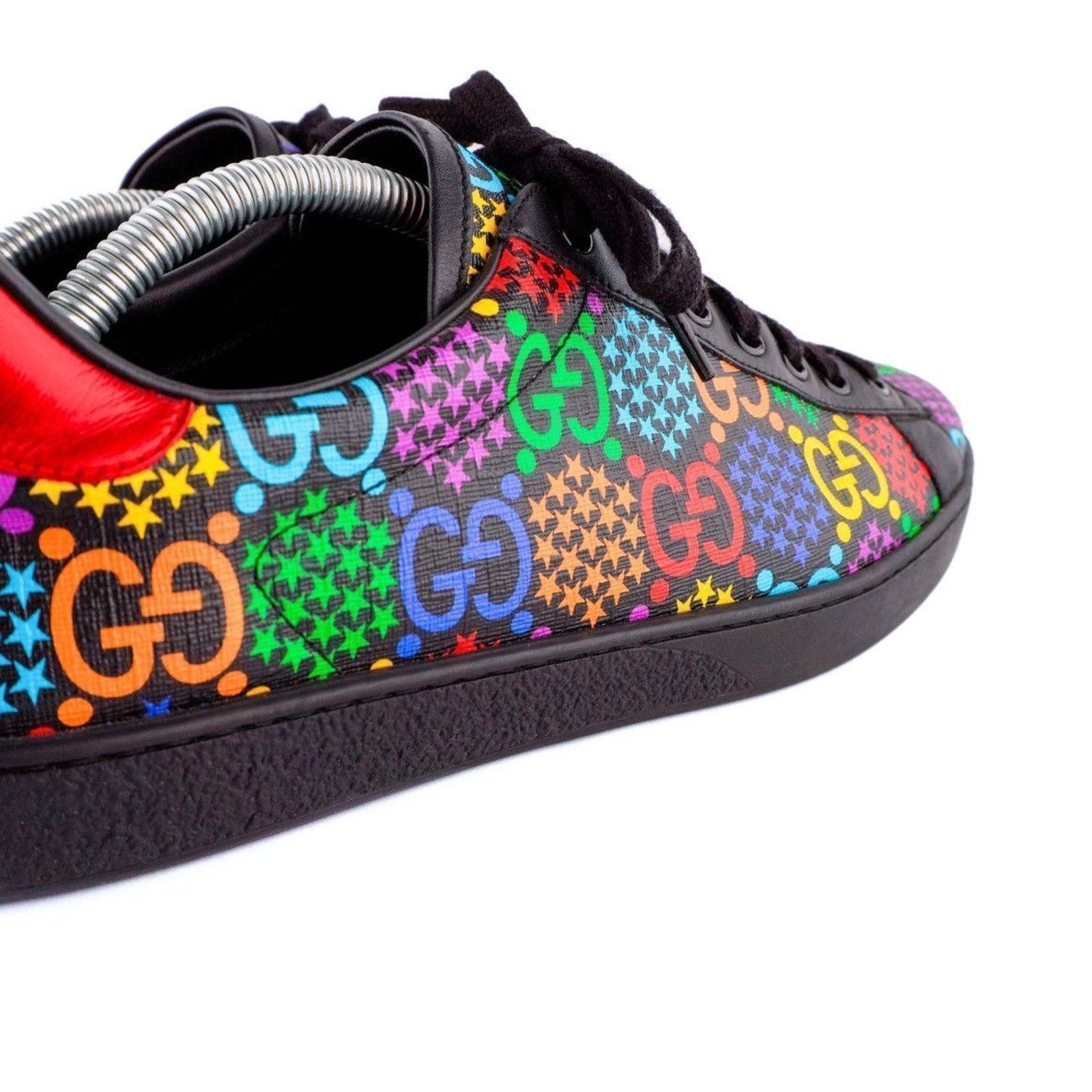 Gucci Gucci Ace Psychedelic GG Monogram Logo Leather Sneakers Size US 10.5 / EU 43-44 - 11 Thumbnail
