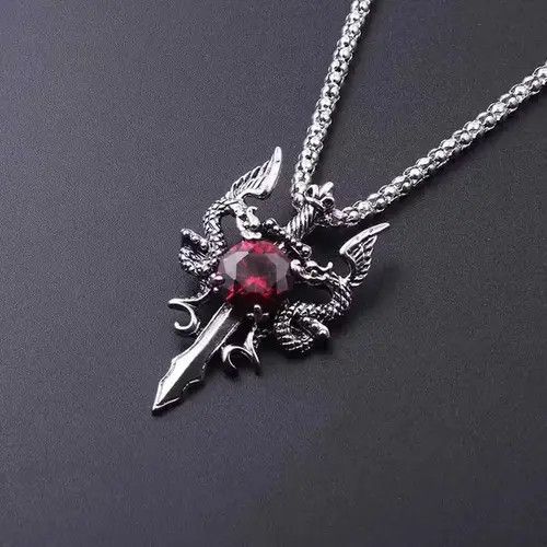 VIBE Dragon Sword Pendant Necklace🔥🔥🔥 Size ONE SIZE - 1 Thumbnail