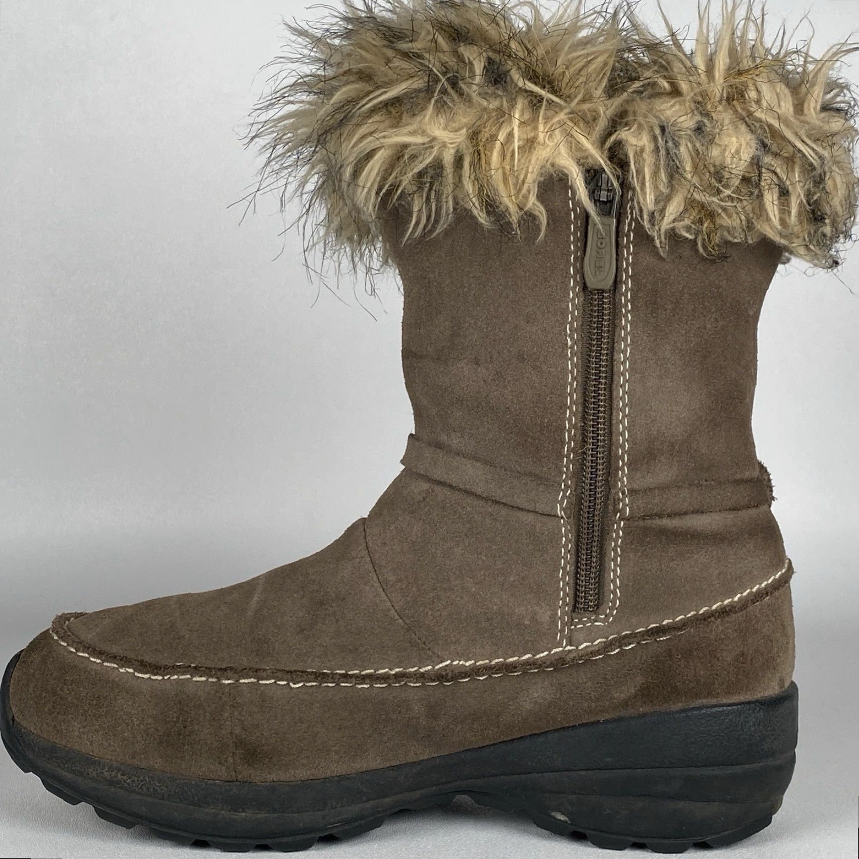 SOREL SOREL Northern Lite Tall Boots Women Brown Suede Leather Faux Fur Winter Boots Mid-Calf Size US 7 / IT 37 - 6 Thumbnail