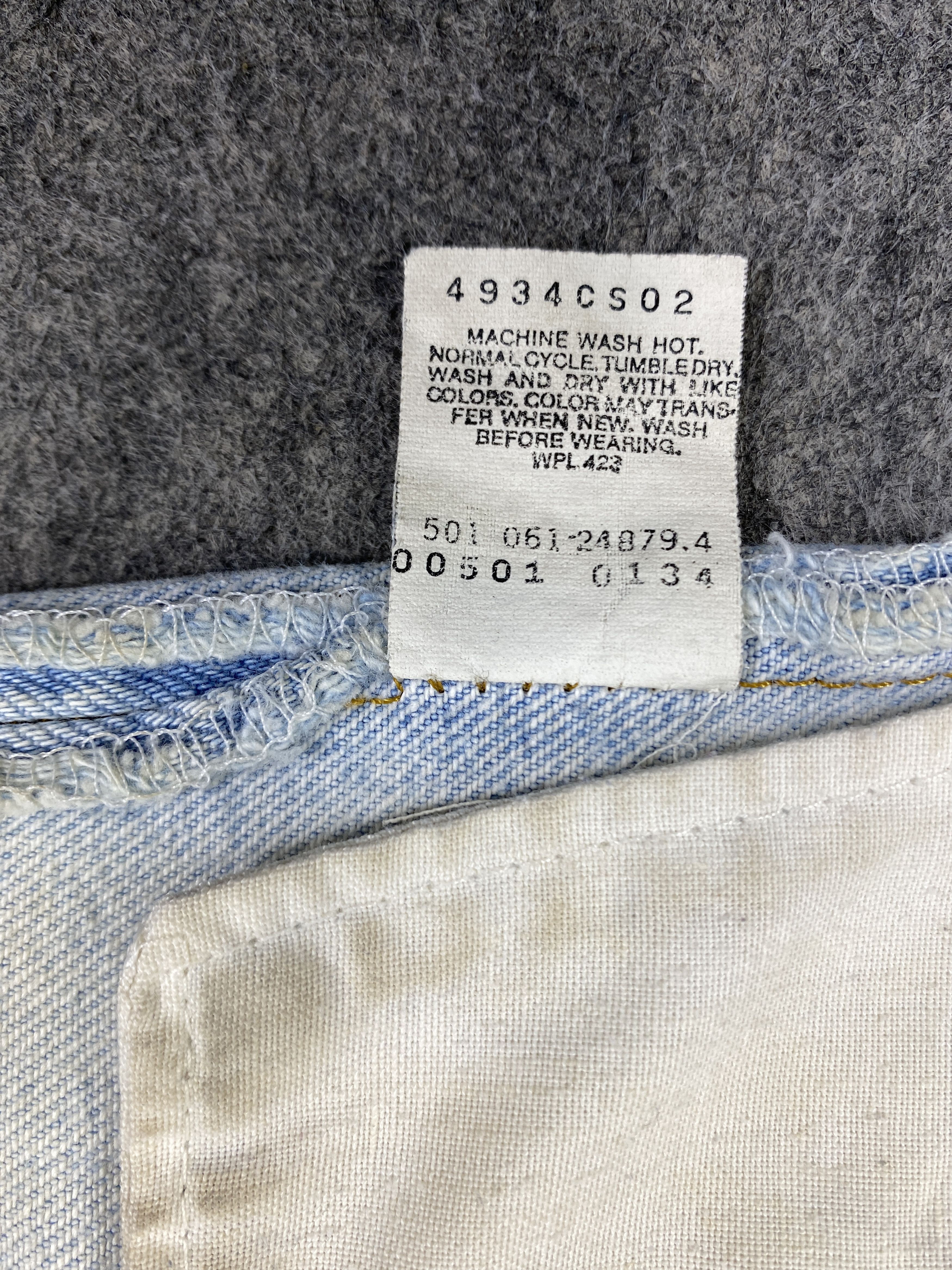 Japanese Brand Dirty Light Blue Vintage Levis 501 USA Jeans 30x29 - JN3184 Size US 30 / EU 46 - 10 Thumbnail
