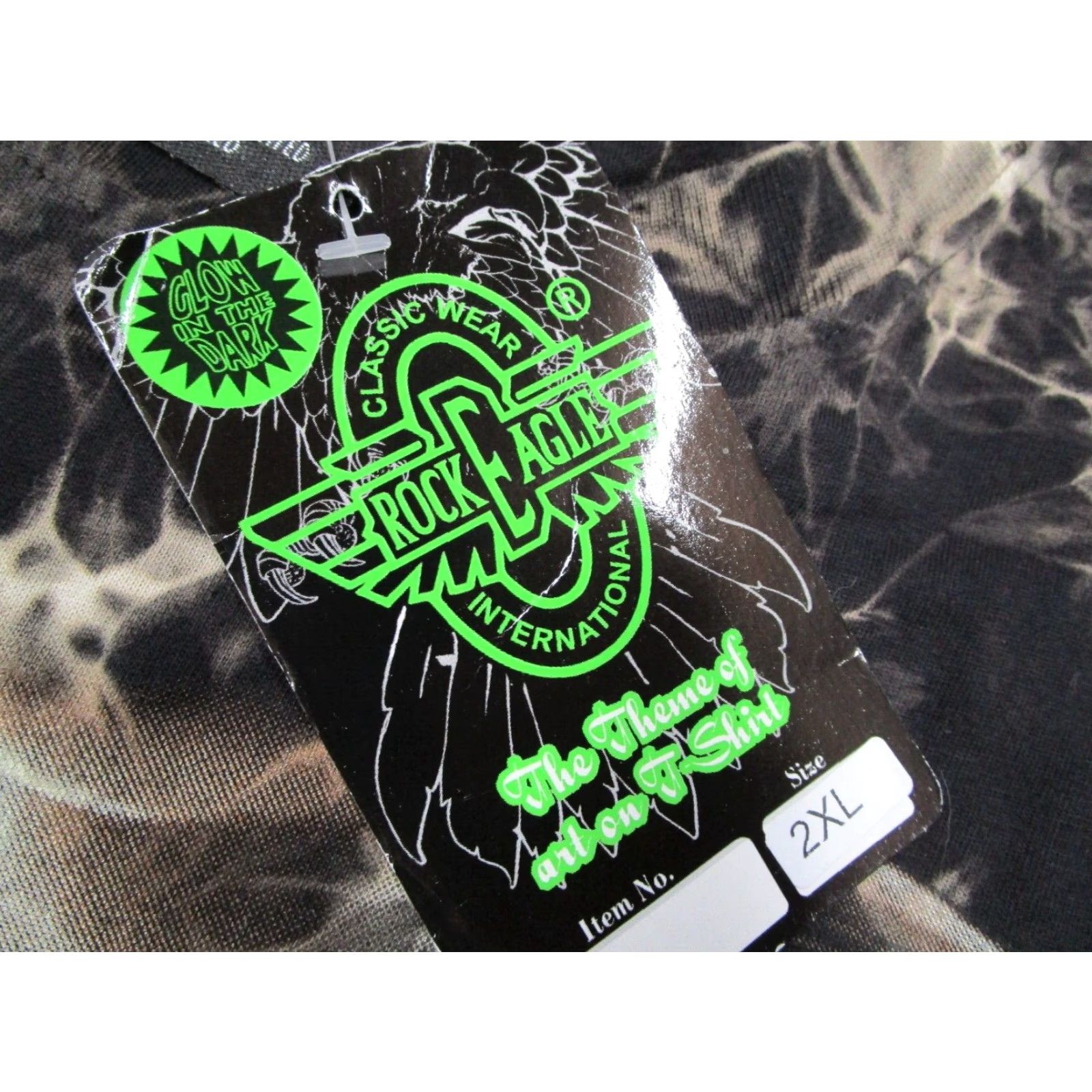 Vintage Rock Eagle Shirt Men 2XL Black Tie Dye AOP Feel Thunder Motorcycle Rock Eagle Tee Short Sleeve Crew Neck 100% Cotton Vintage No Size US XXL / EU 58 / 5 - 3 Thumbnail