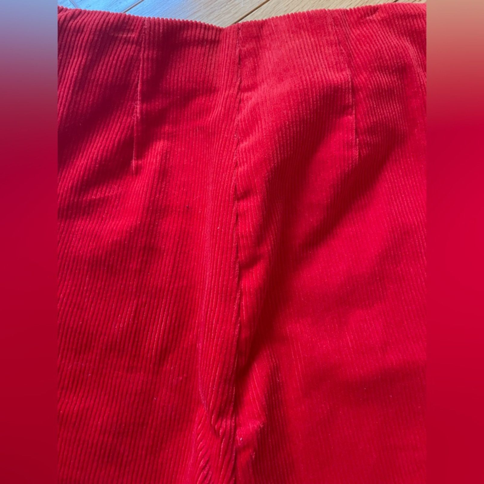 & Other Stories Tuckernuck Vibrant Red Flare Leg Jeans Size 27" / US 4 / IT 40 - 4 Thumbnail