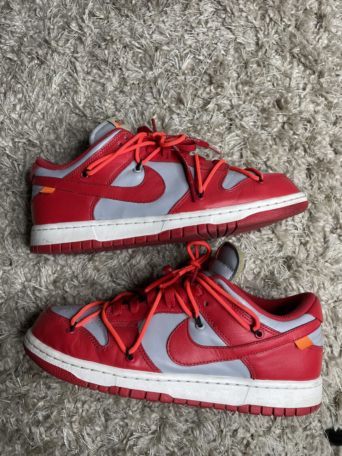 Nike × Off-White Nike x Off White Dunk Low University Red Size US 9 / EU 42 - 2 Thumbnail
