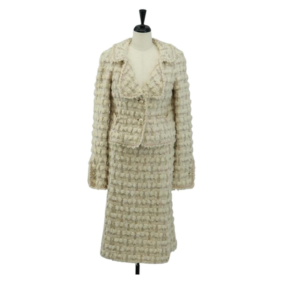 Chanel Chanel Tweed Jacket Skirt Setup Size US XXS / EU 40 - 1 Thumbnail