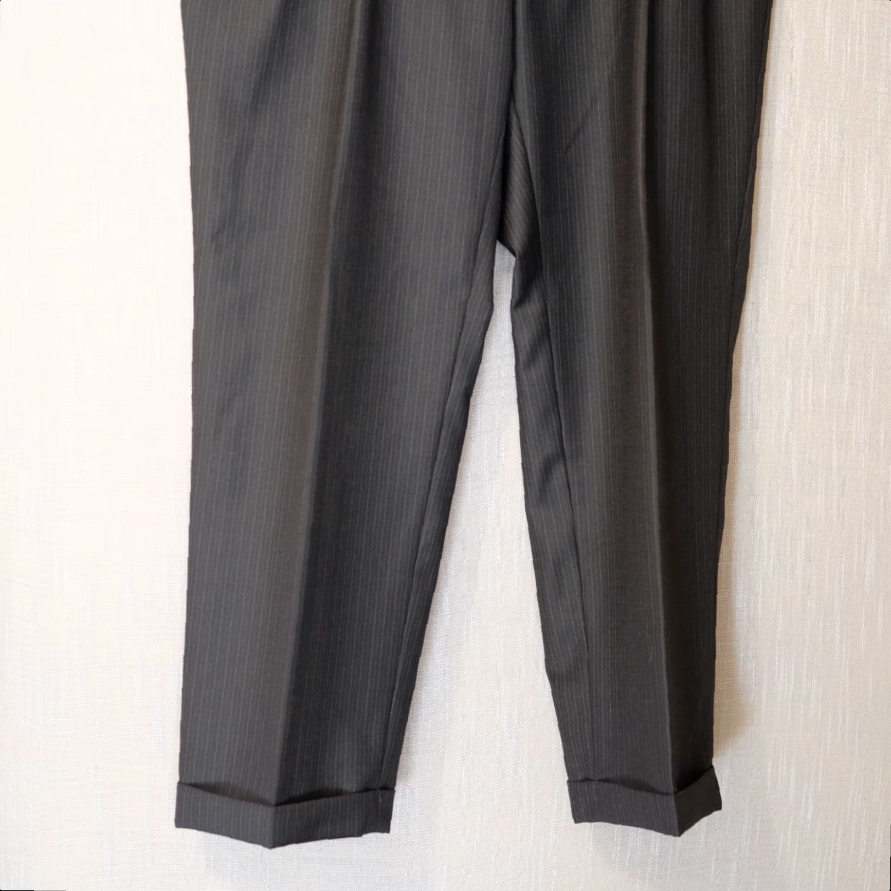 Dockers DOCKERS Dress Pants Black Stripe Cuffed Mens 38 x 29 Wool Blend Size US 38 / EU 54 - 3 Thumbnail