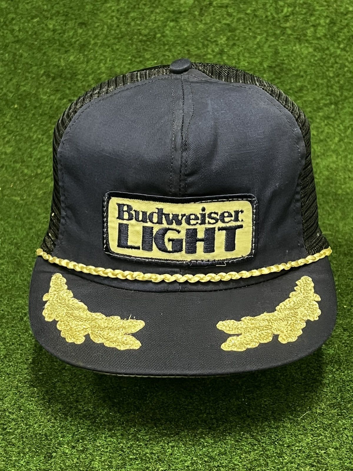 Budweiser × Vintage Vintage 80s Budweiser Light SIlver Leaf Trucker Hat Size ONE SIZE - 1 Thumbnail